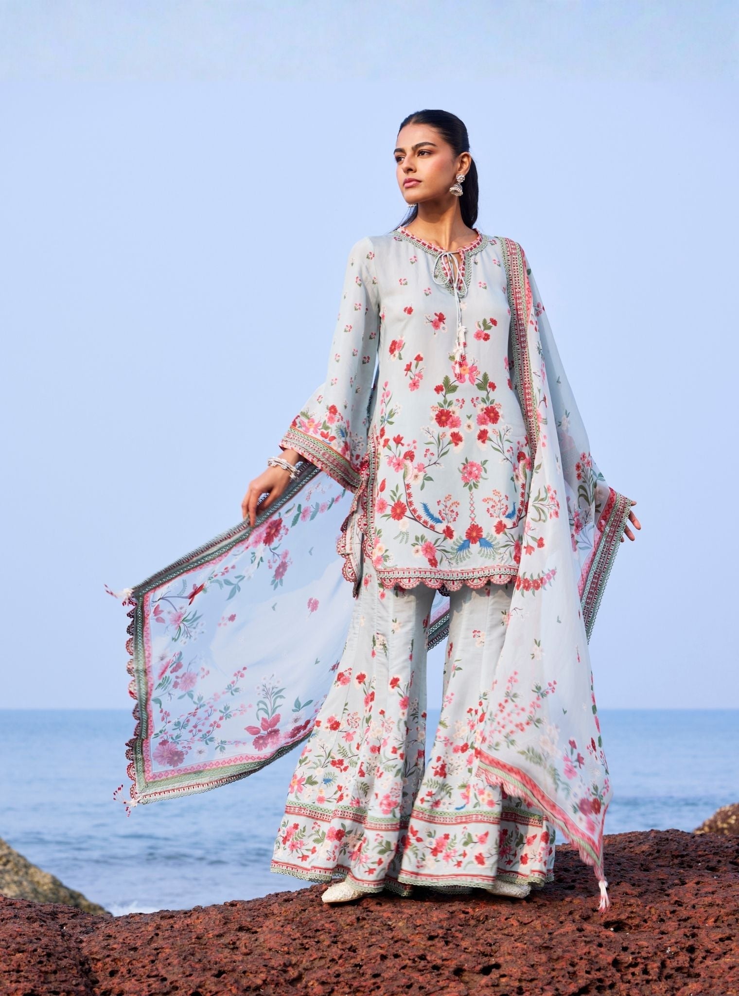 Lirae Lawn Blue Kurta Set