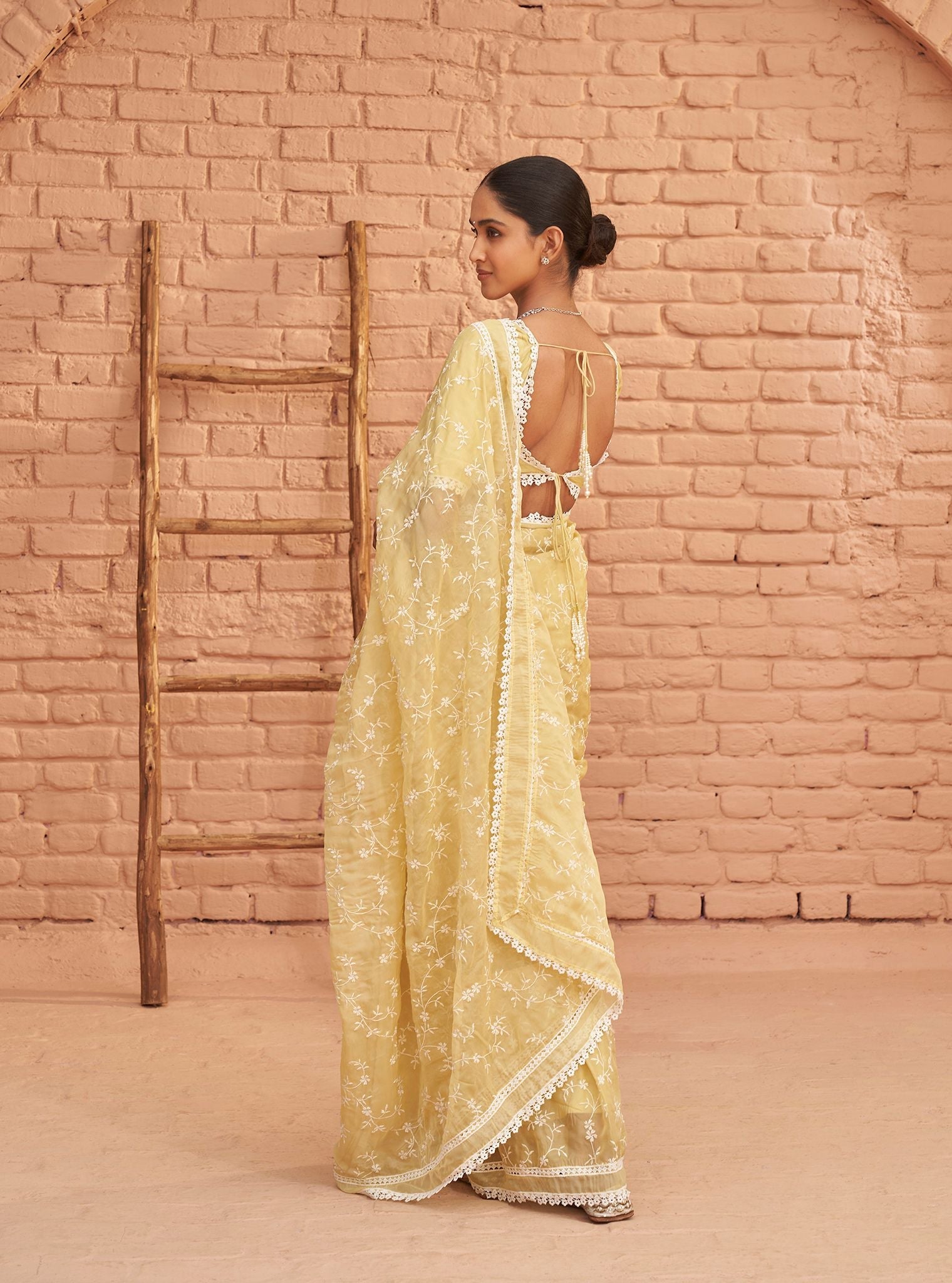 Romance Organza Lime Saree