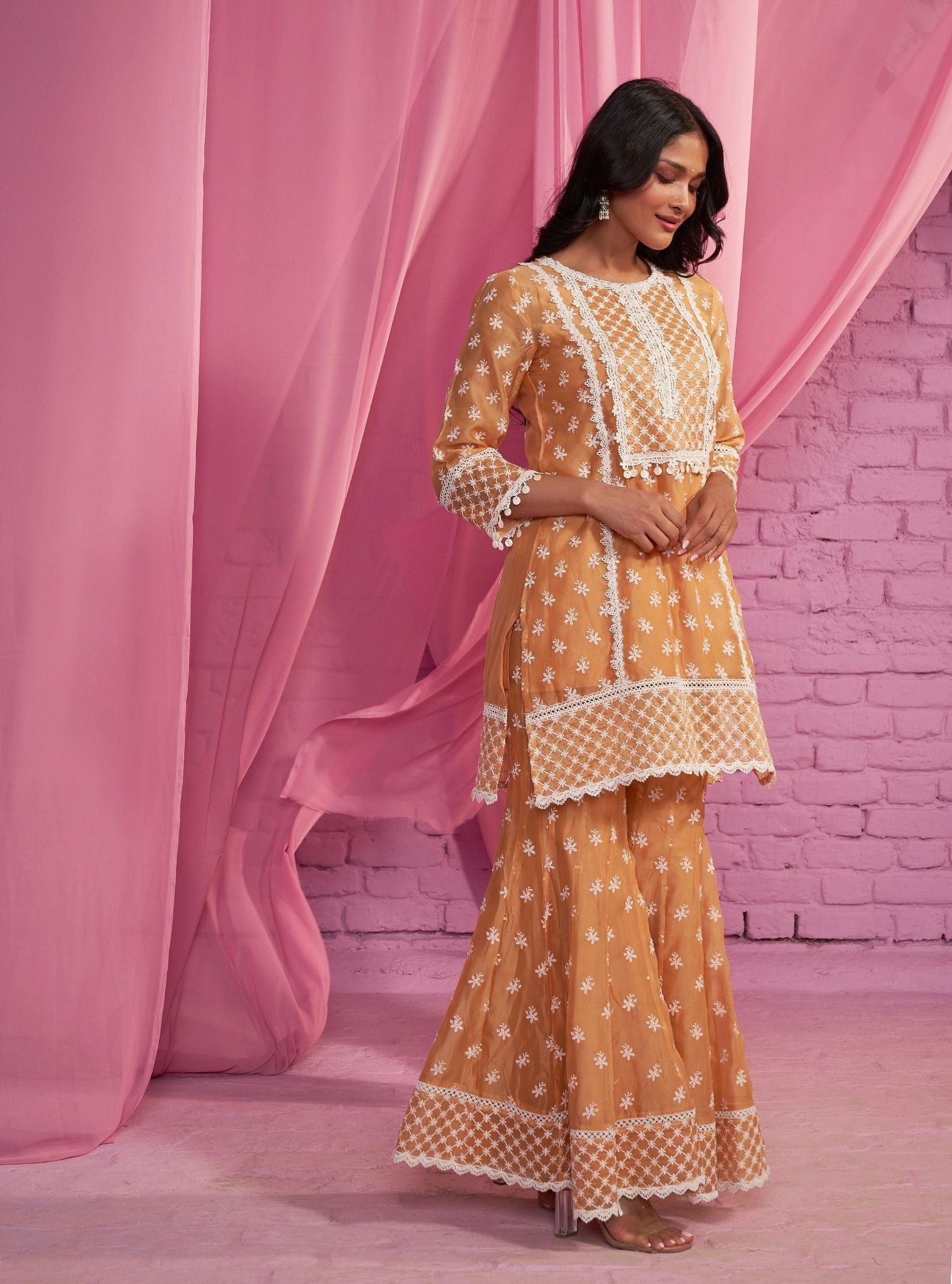 Raaga Organza Orange Kurta Set