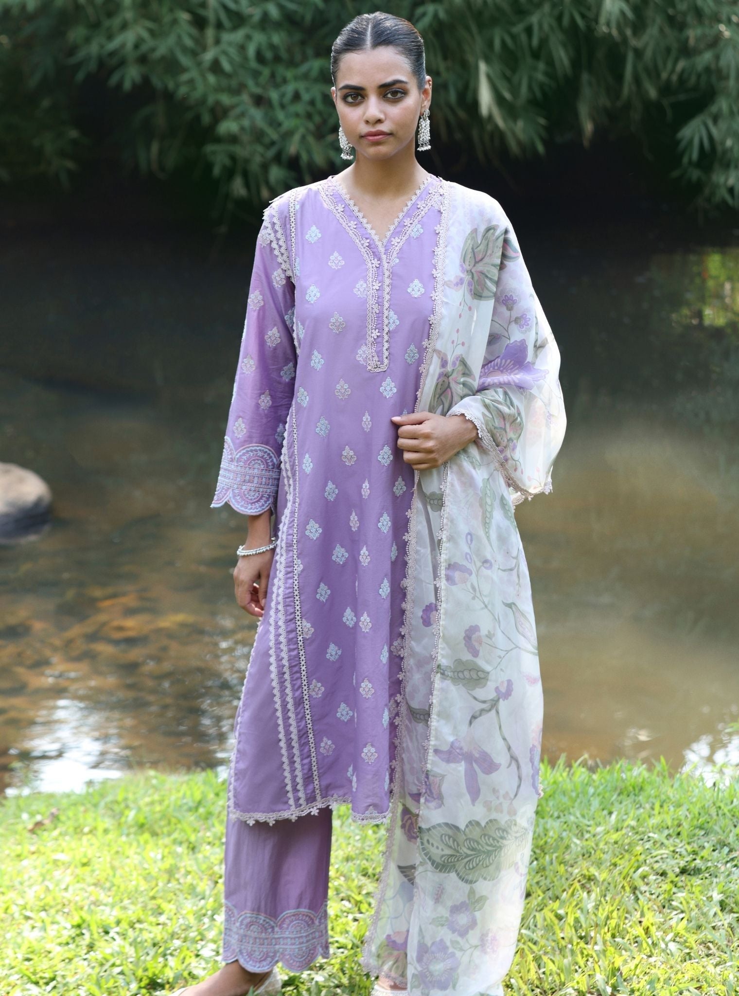 Maira Supima Cotton Violet Kurta Set