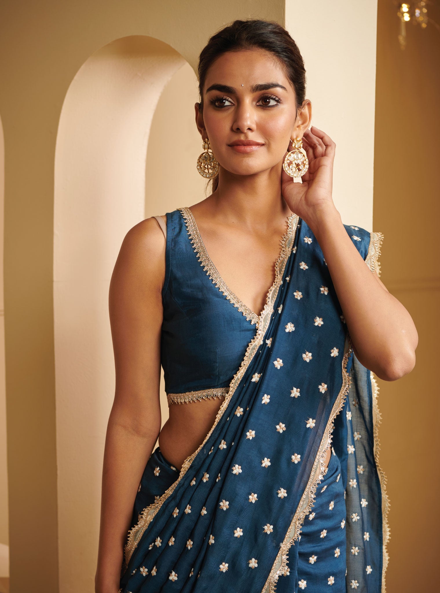 Avana Silk Navy Saree