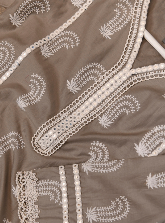 Mulmul Supima Cotton Fifi Kurta Grey