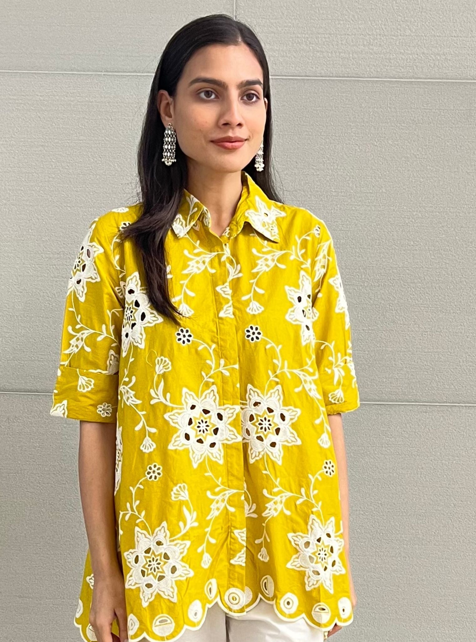 Eve Iconic Supima Cotton Yellow Shirt