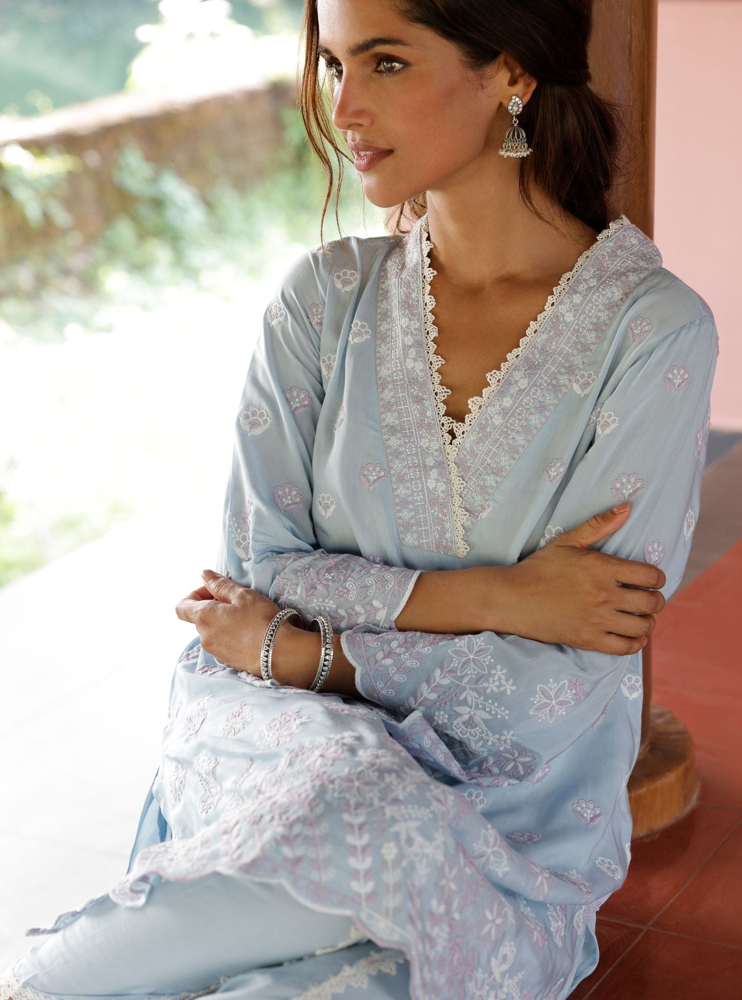 Aadita Lawn Light Blue Set
