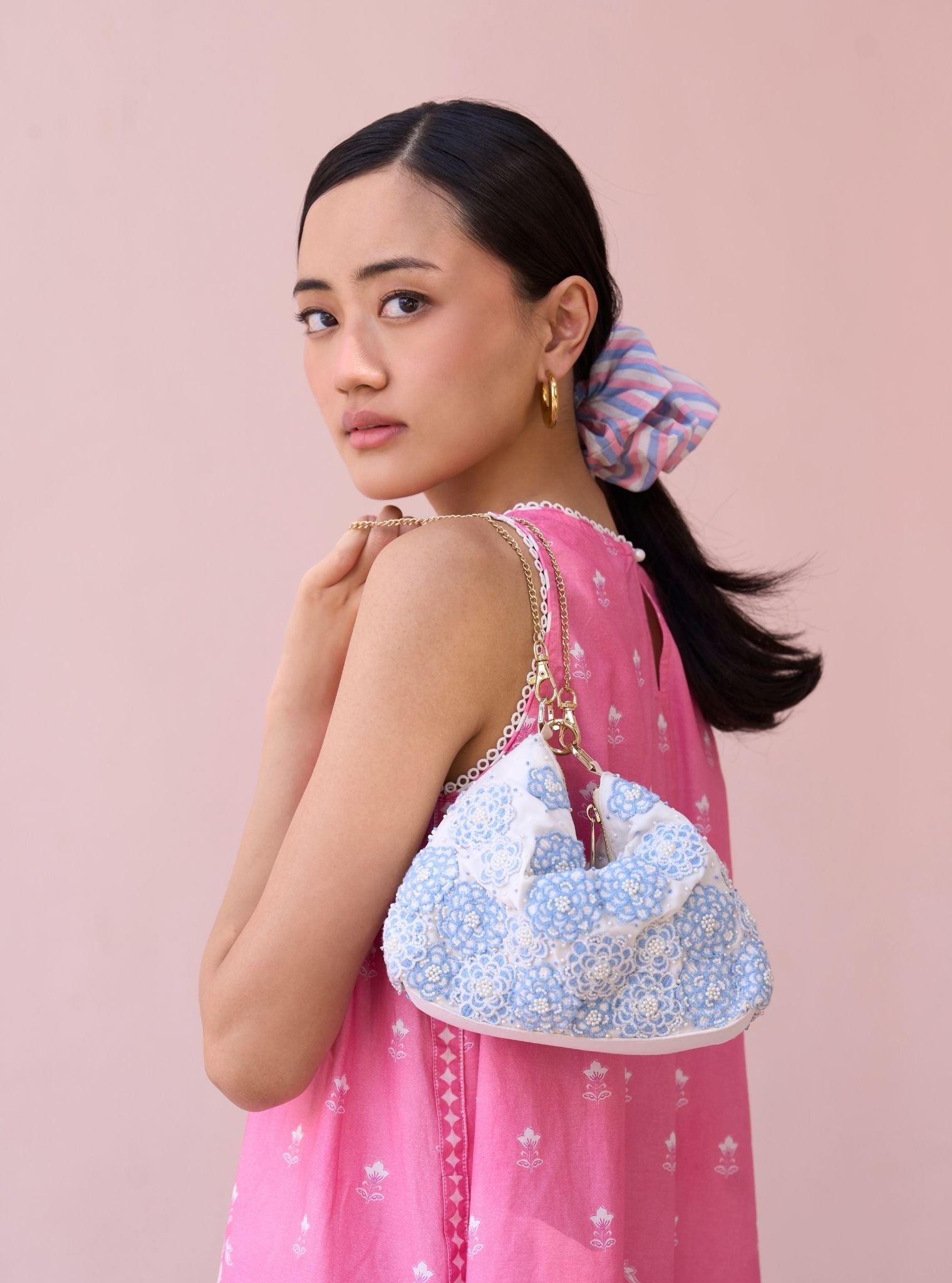 Zeenat Rani Pink Mulmul Supima Cotton Top Set