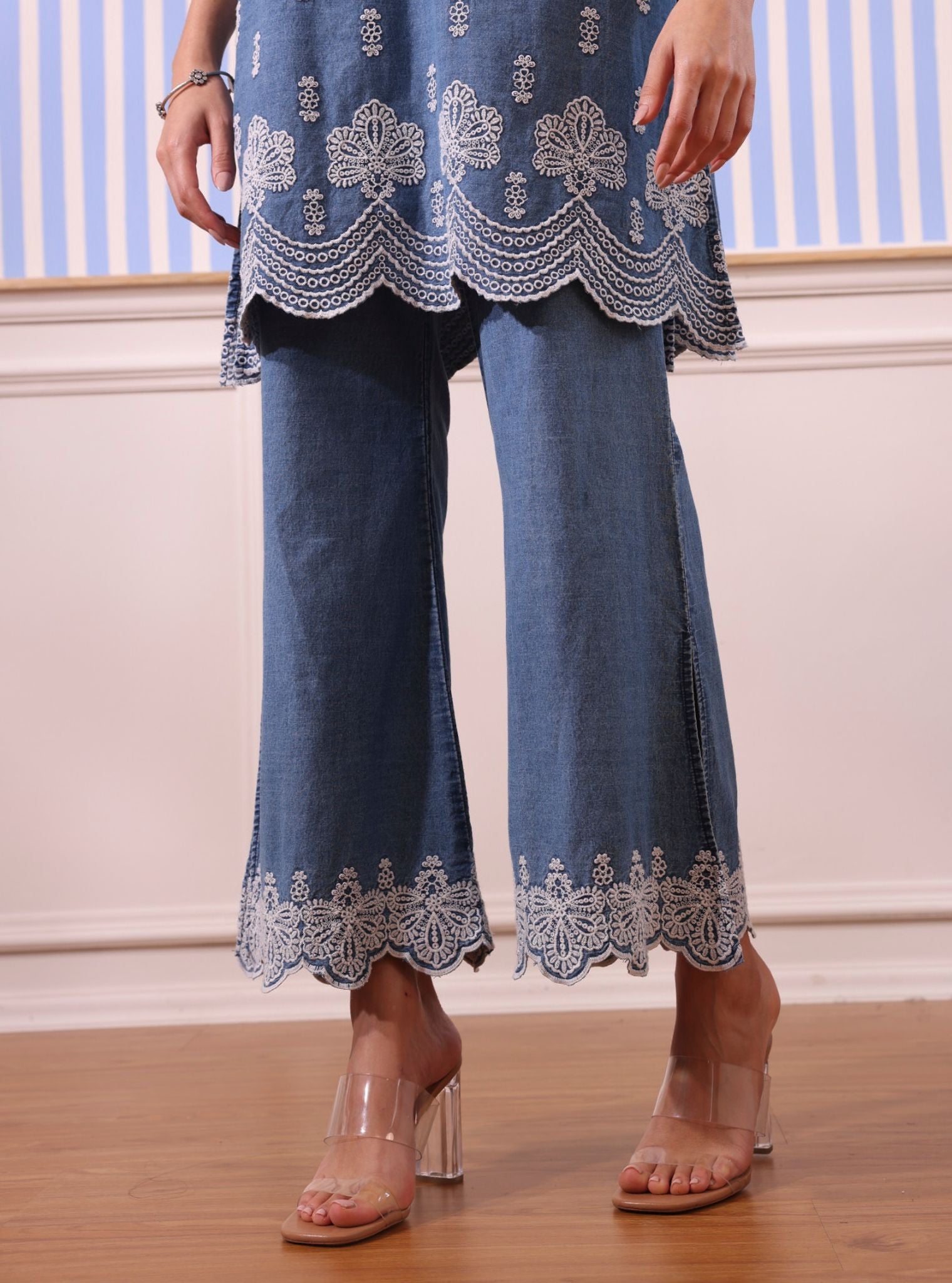 Dante Denim Blue Kurta Set