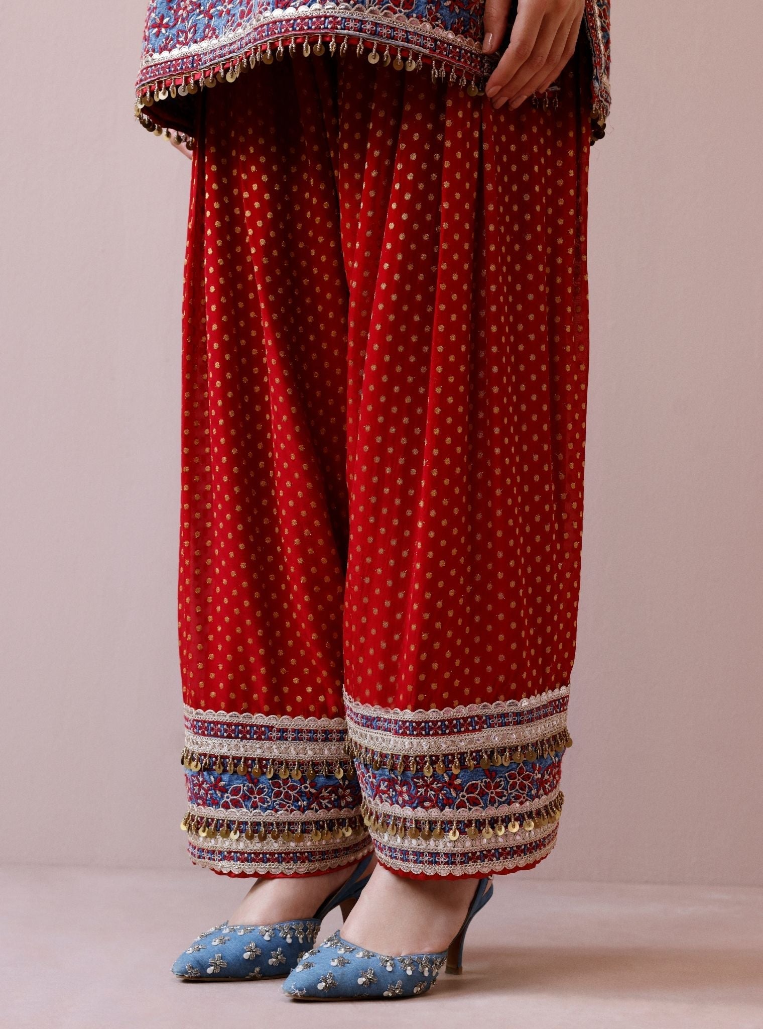 Saia Denim Kurta with Farshi Salwar