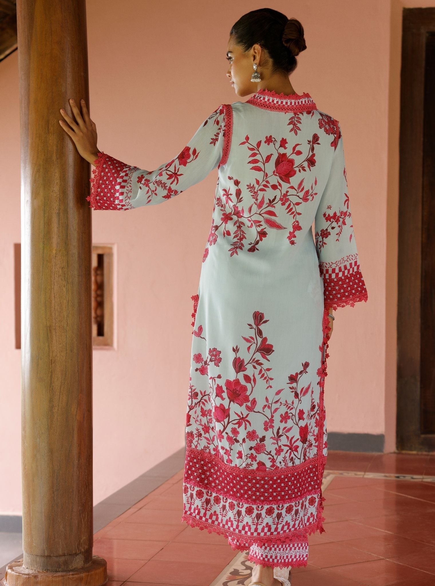 Diti Lawn Printed Blue Kurta Set