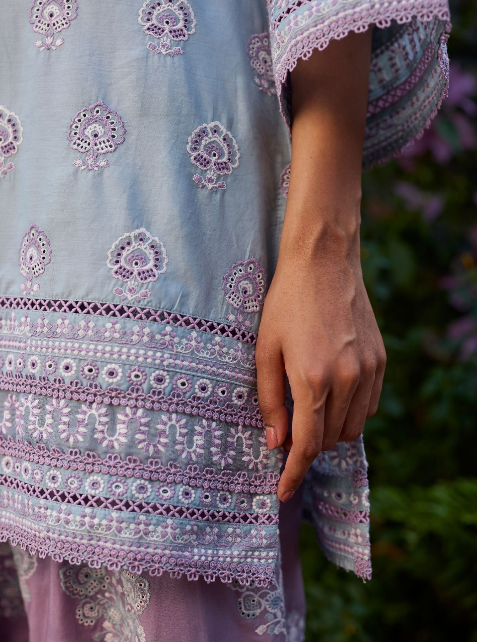 Ruo Supima Cotton Blue Kurta Set