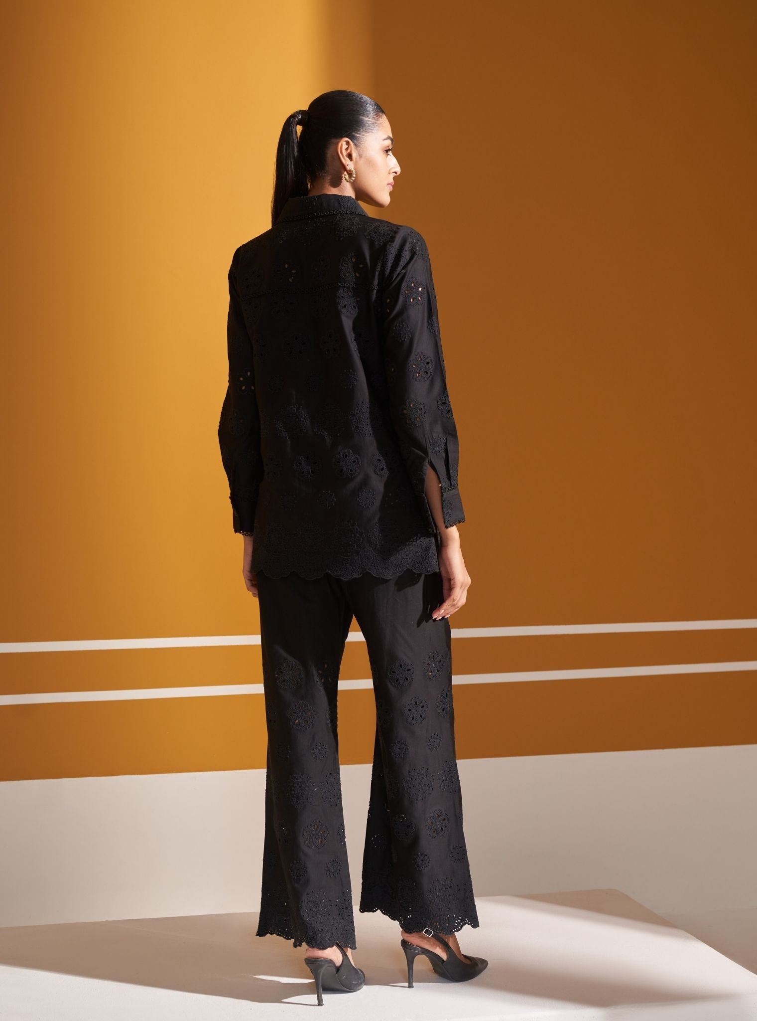 Henley Pima Satin Black Co-ord Set