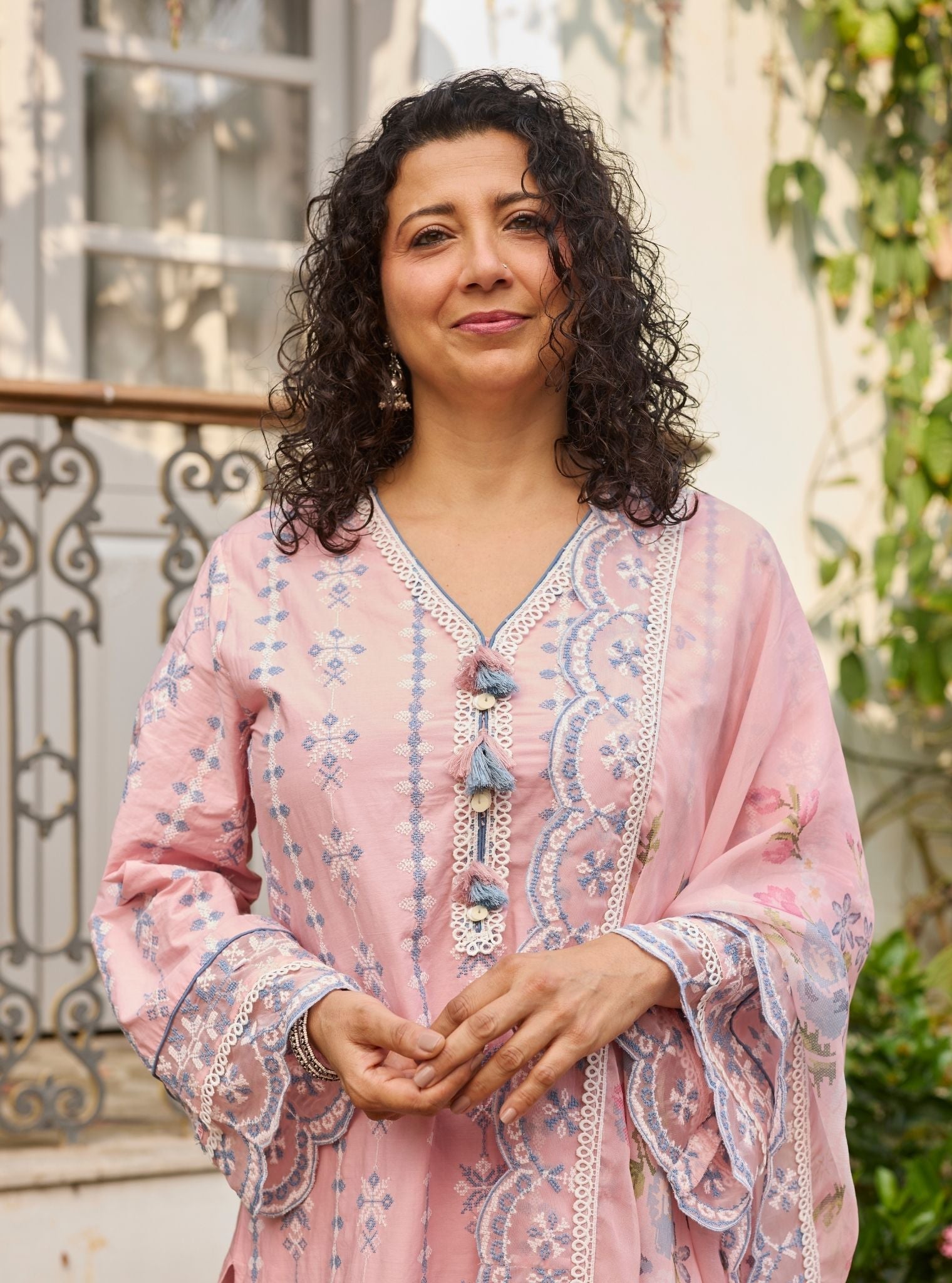 Mua Supima Cotton Pink Kurta Set