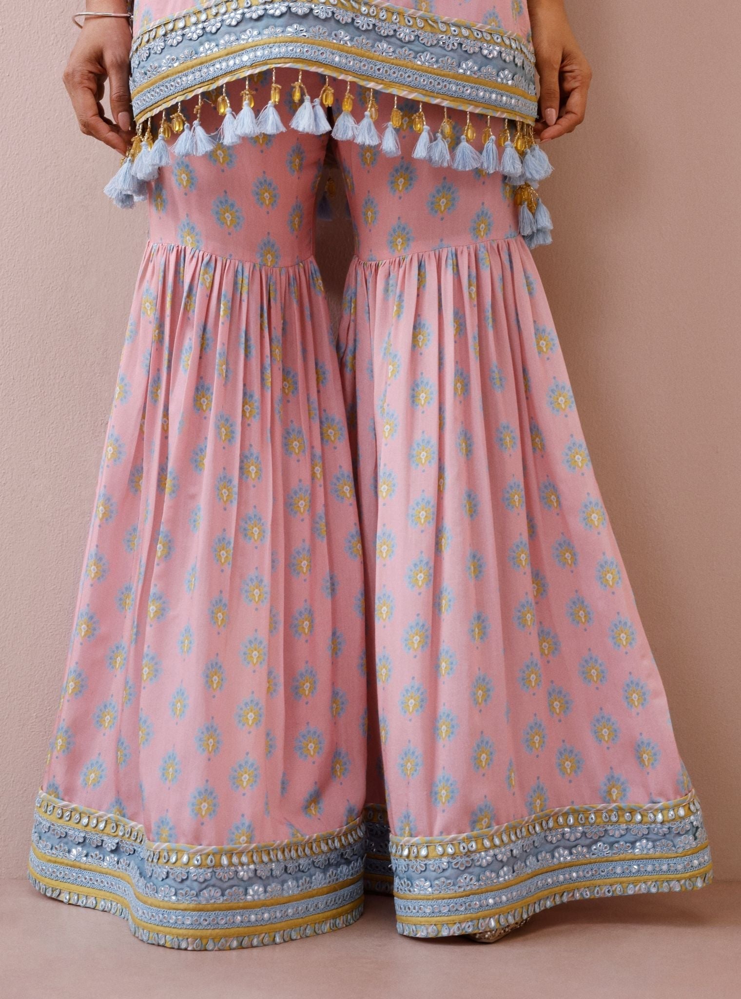 Ayra Lawn Printed Pink Kurta with Garara