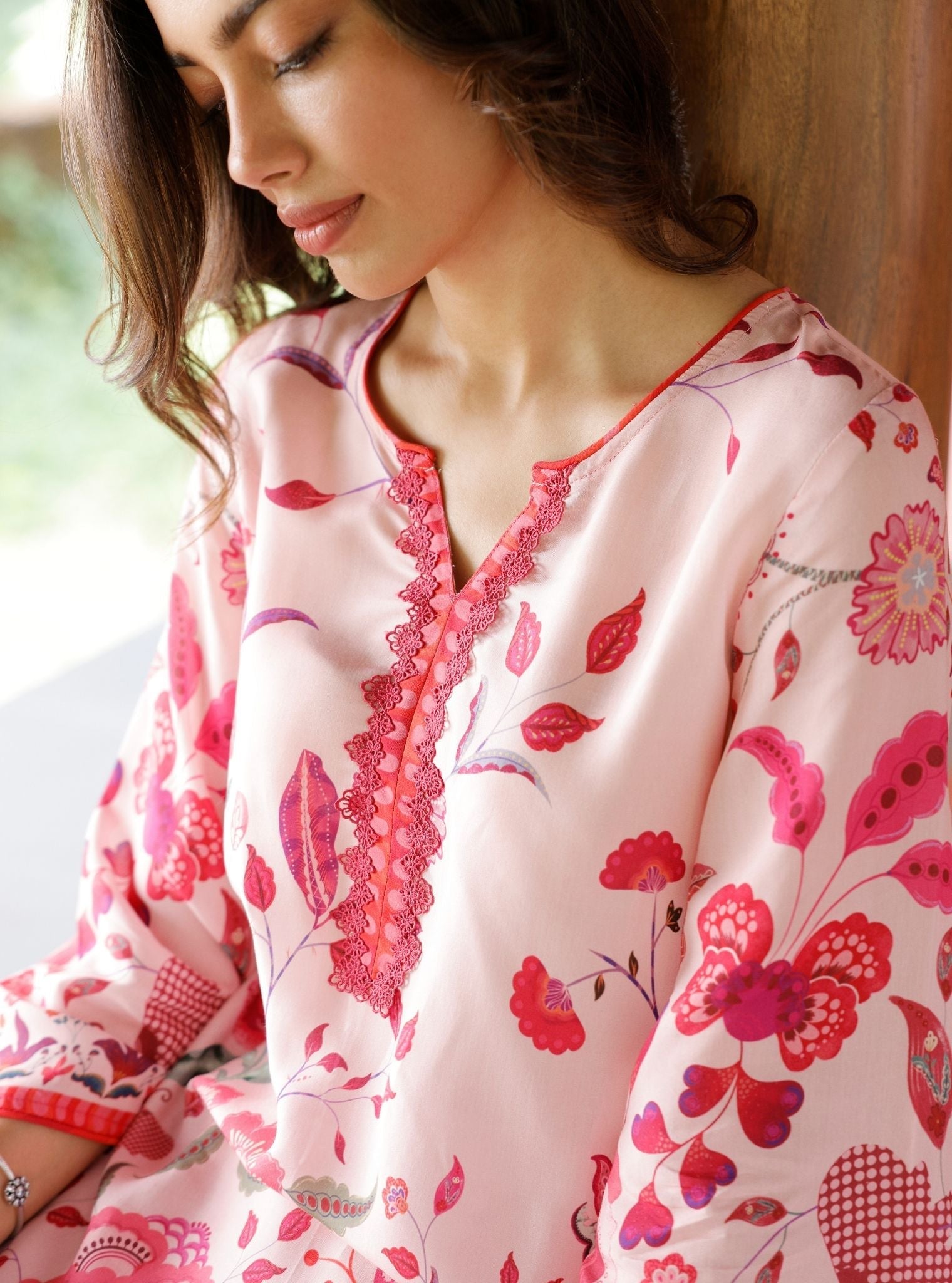 Mika Lawn Printed Off White Kurta Set