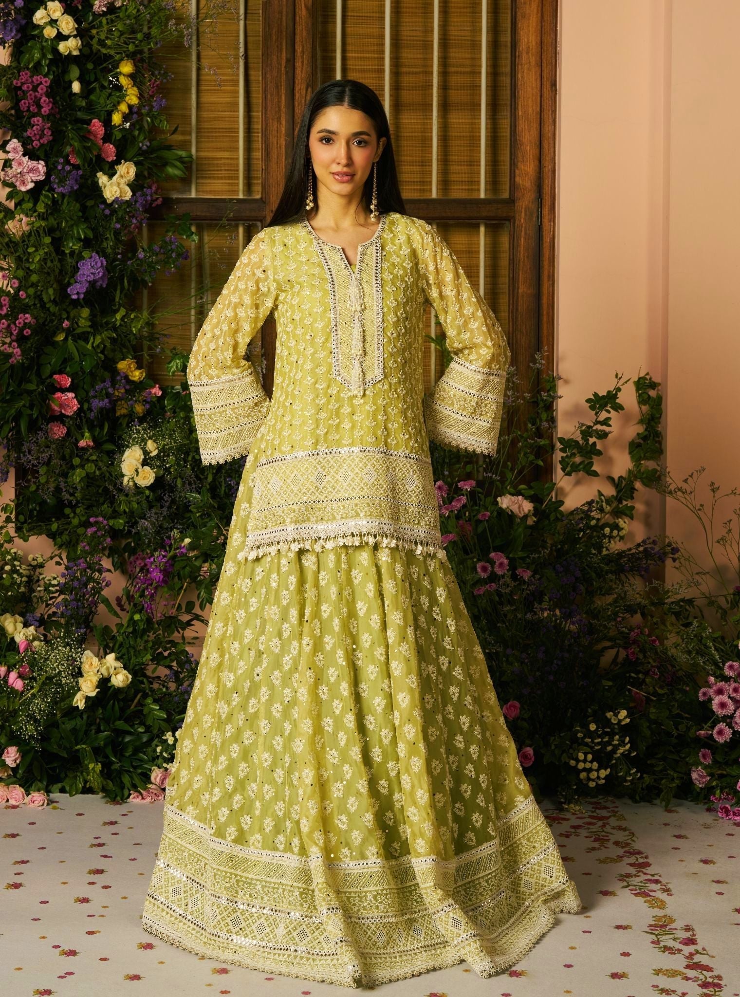 Kilol Organza Lime Kurta Set