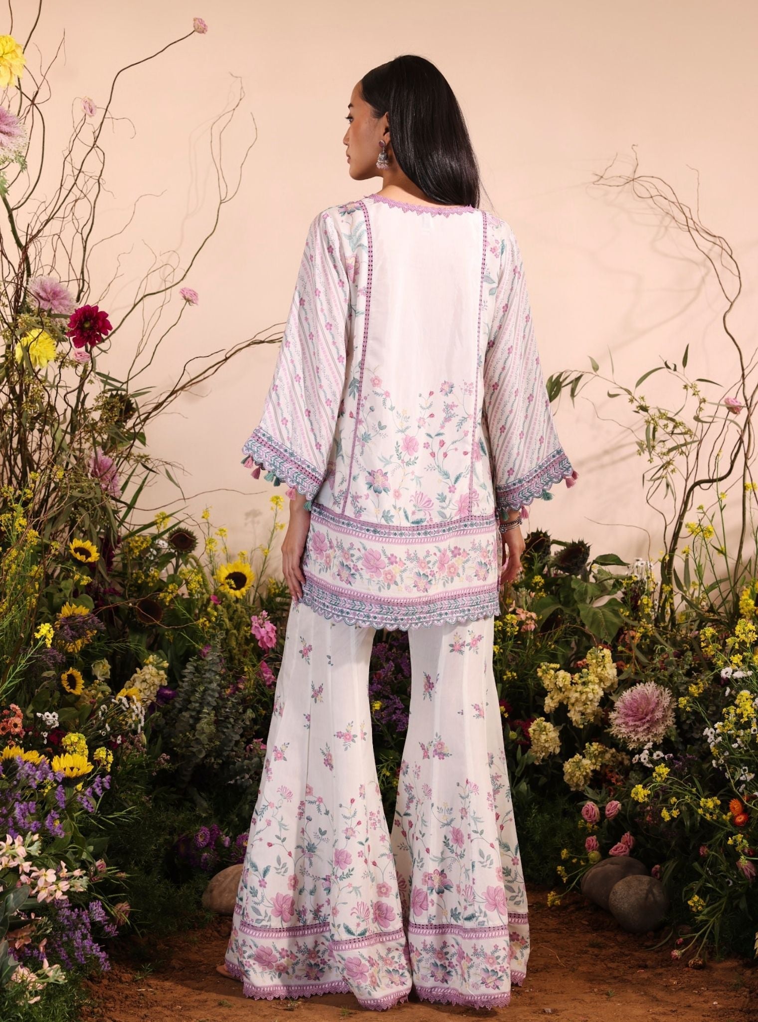 Miran Lawn Printed White Kurta Set