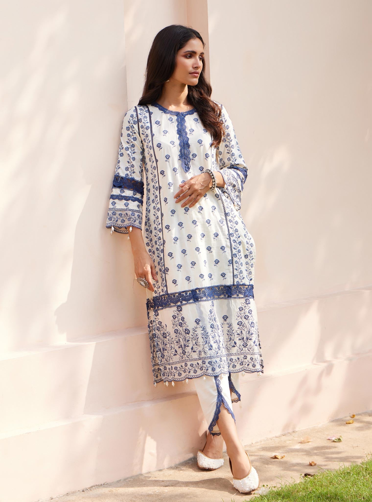 Svasti Pima Off White Kurta Set
