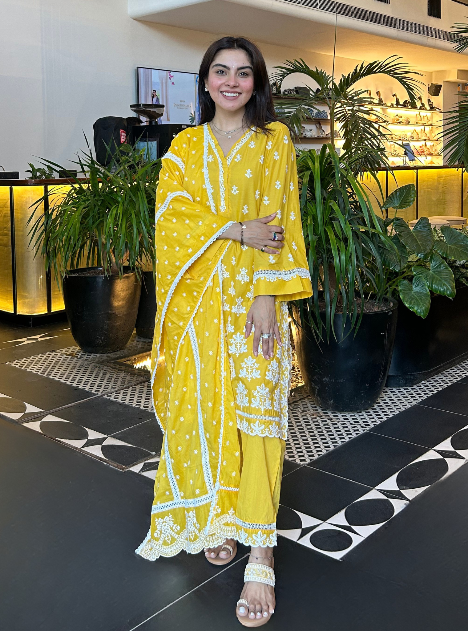 Rith Supima Cotton Yellow Kurta Set