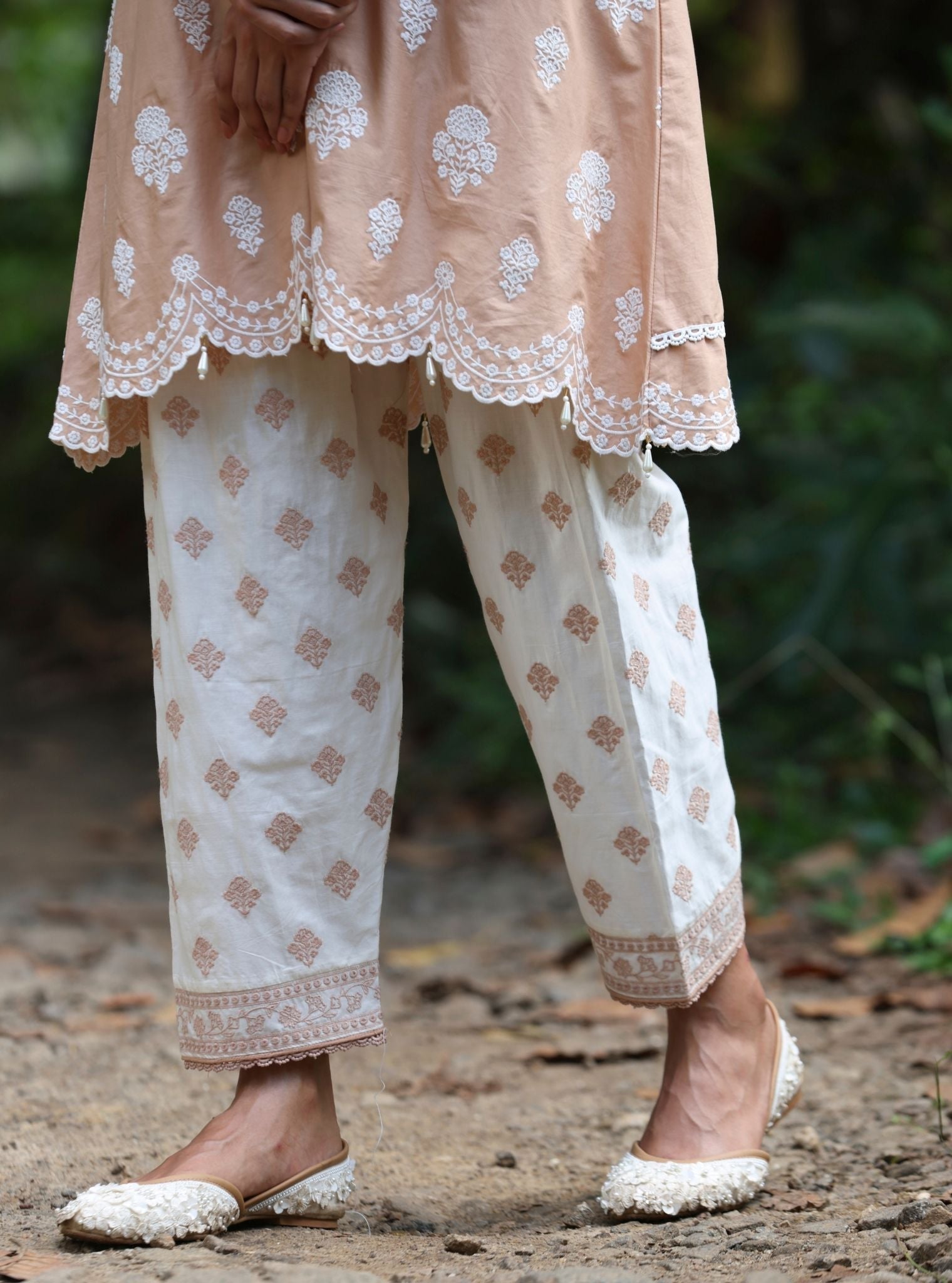 Abana Supima Cotton Caramel Brown Kurta Set