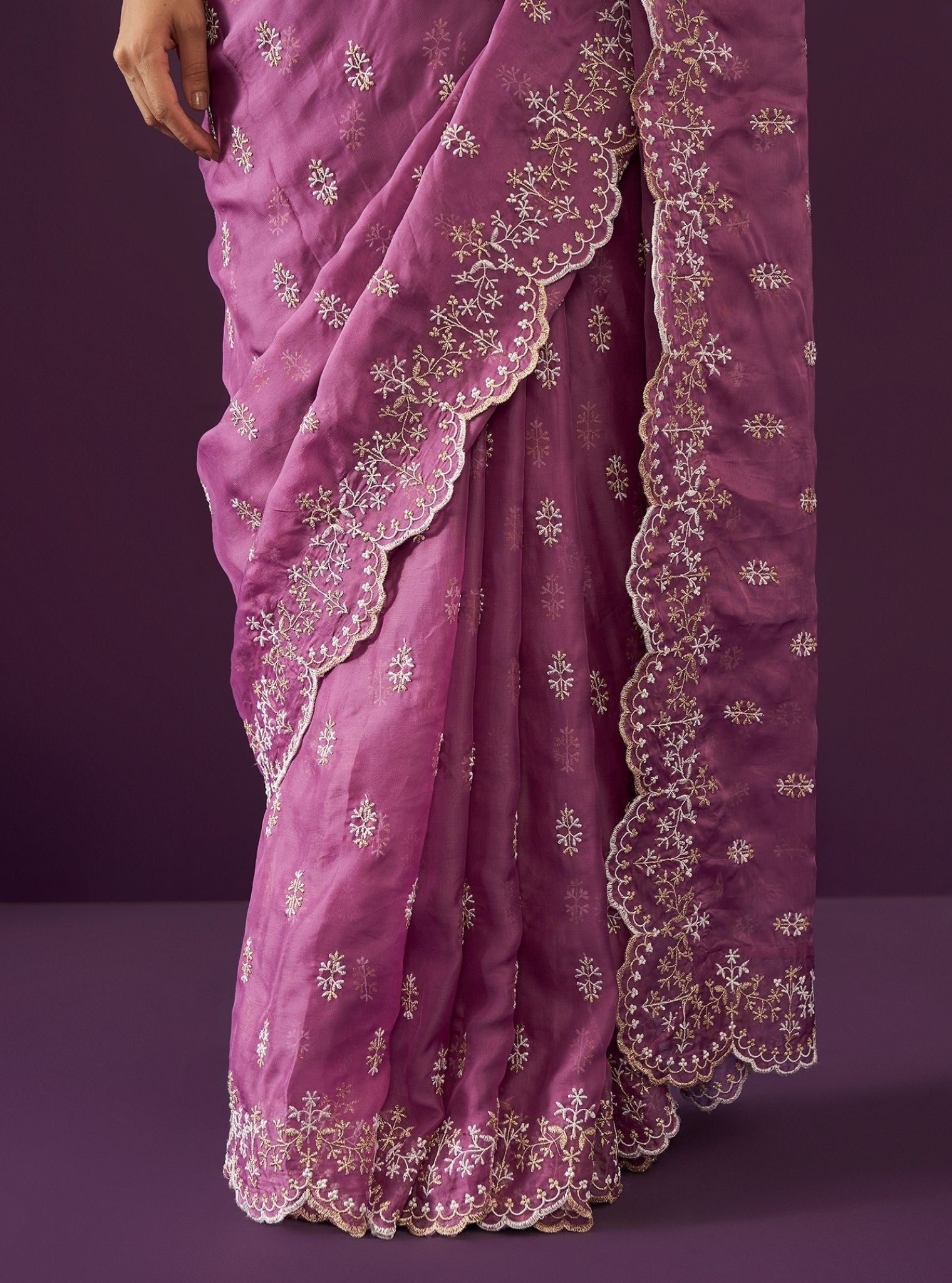 Kamlai Organza Grape Saree