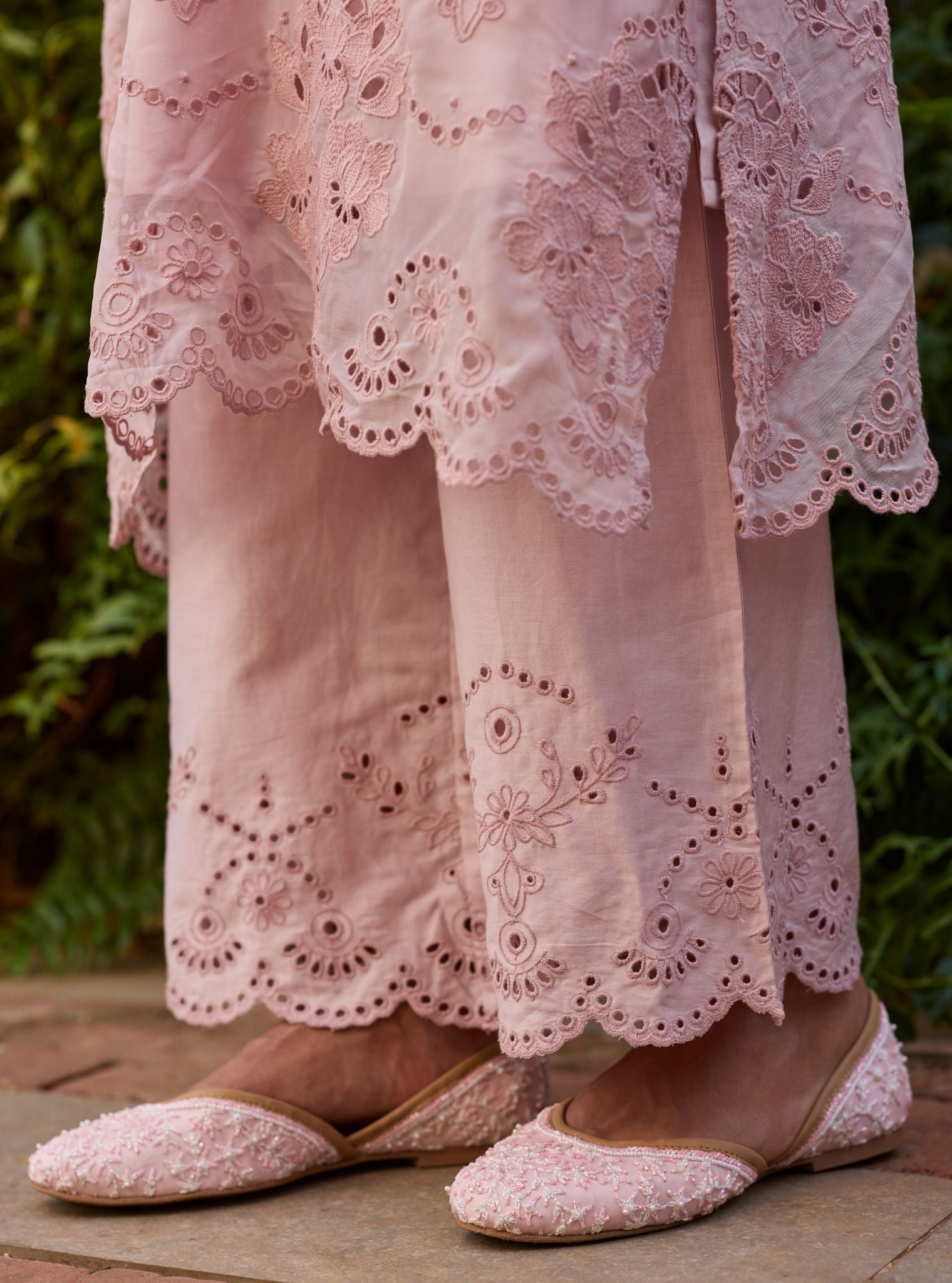 Miso Organza Dusty Pink Kurta Set
