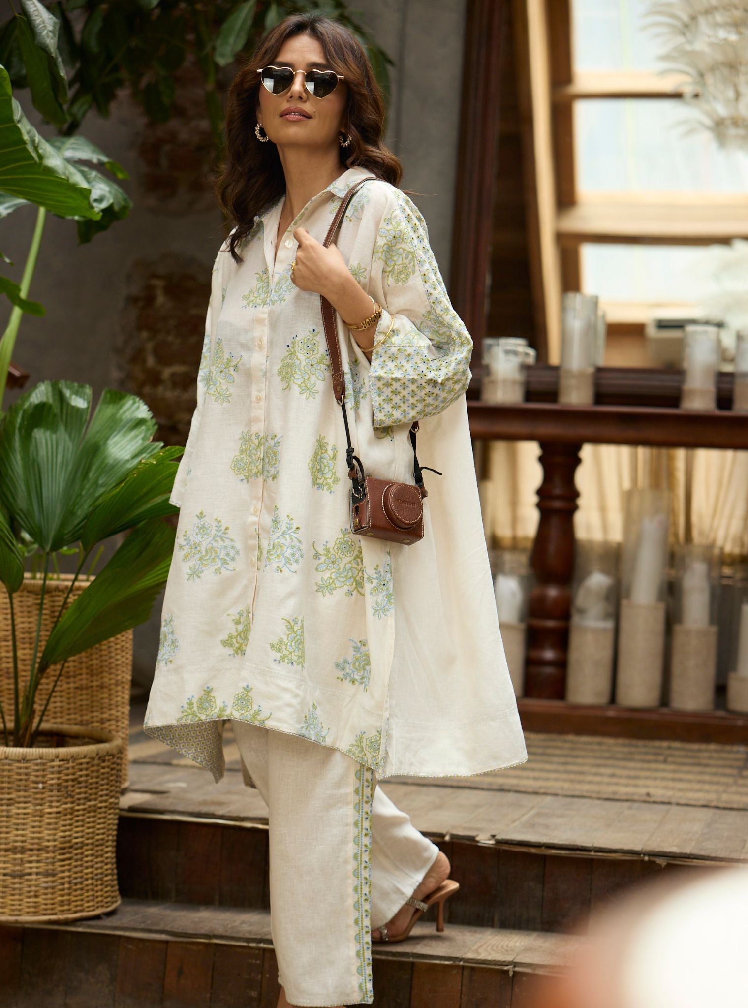 Gema Linen White Kurta Set