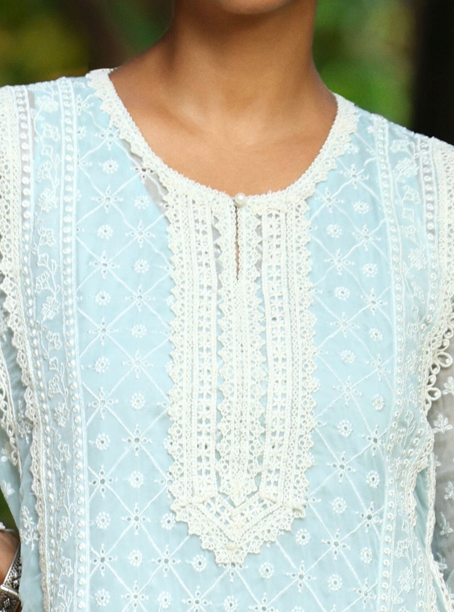 Sritha Organza Blue Kurta Set