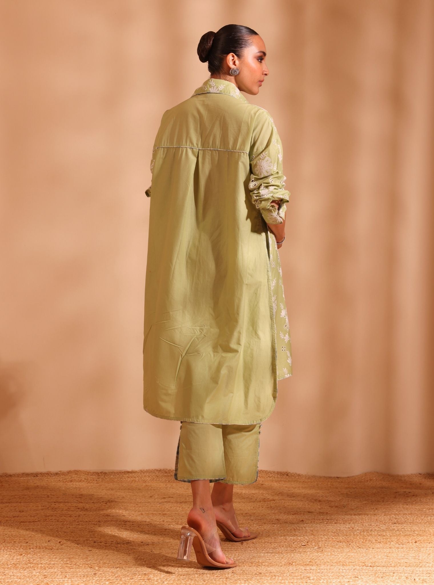 Niva Supima Cotton Green Kurta Set