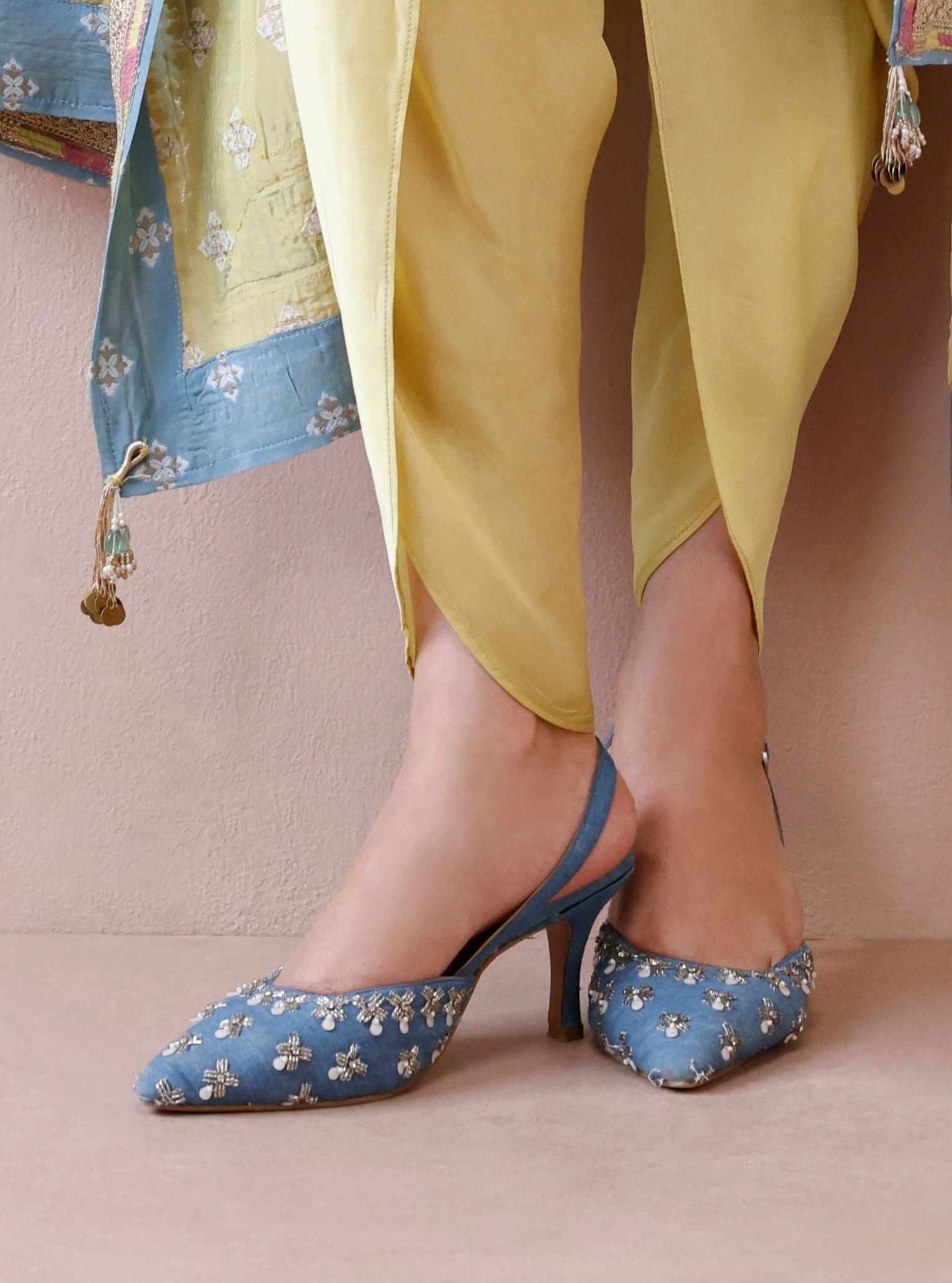 Iris Denim Vegan Pointy Heel