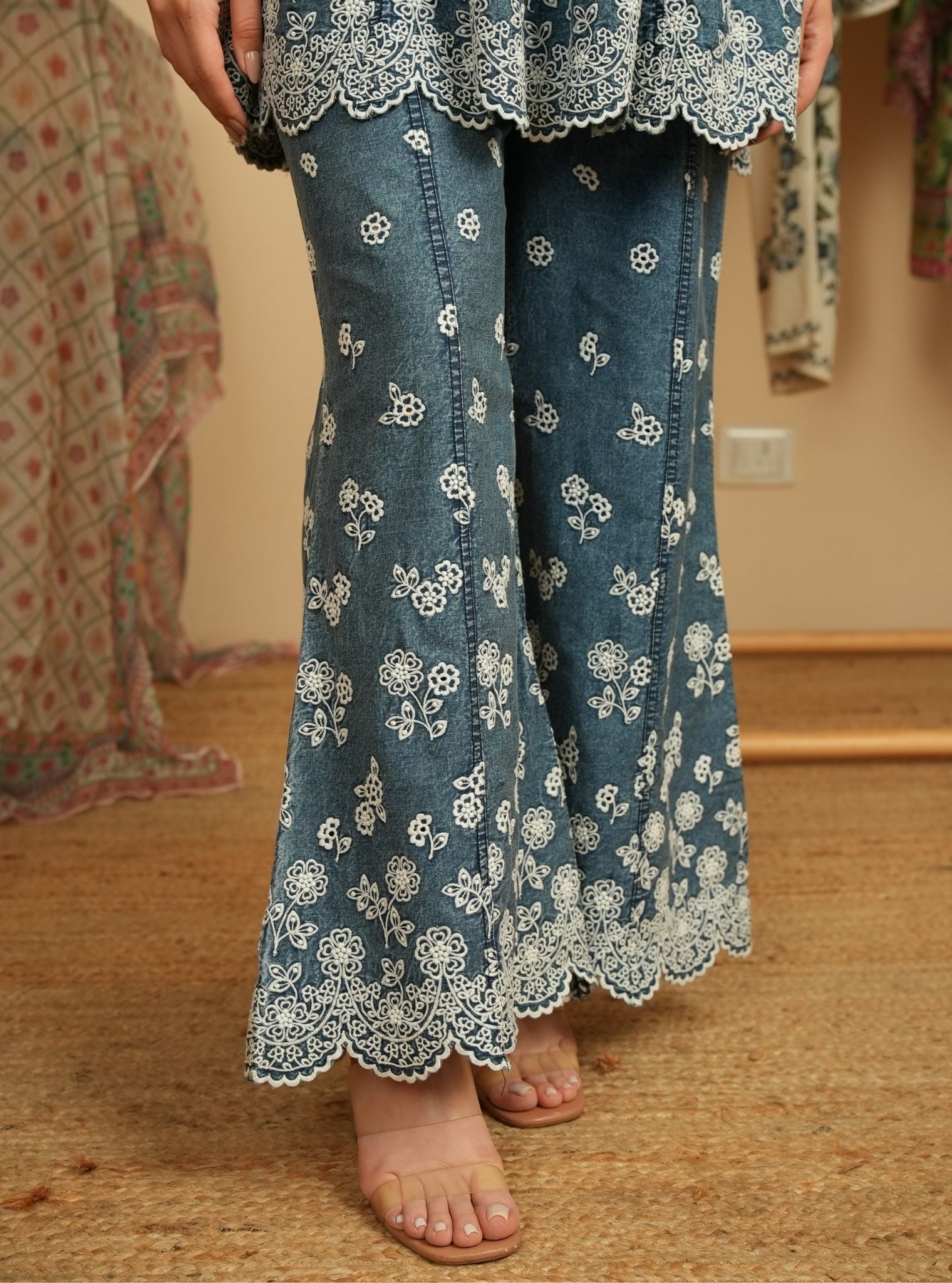 Sariona Denim Blue Co-ord Set