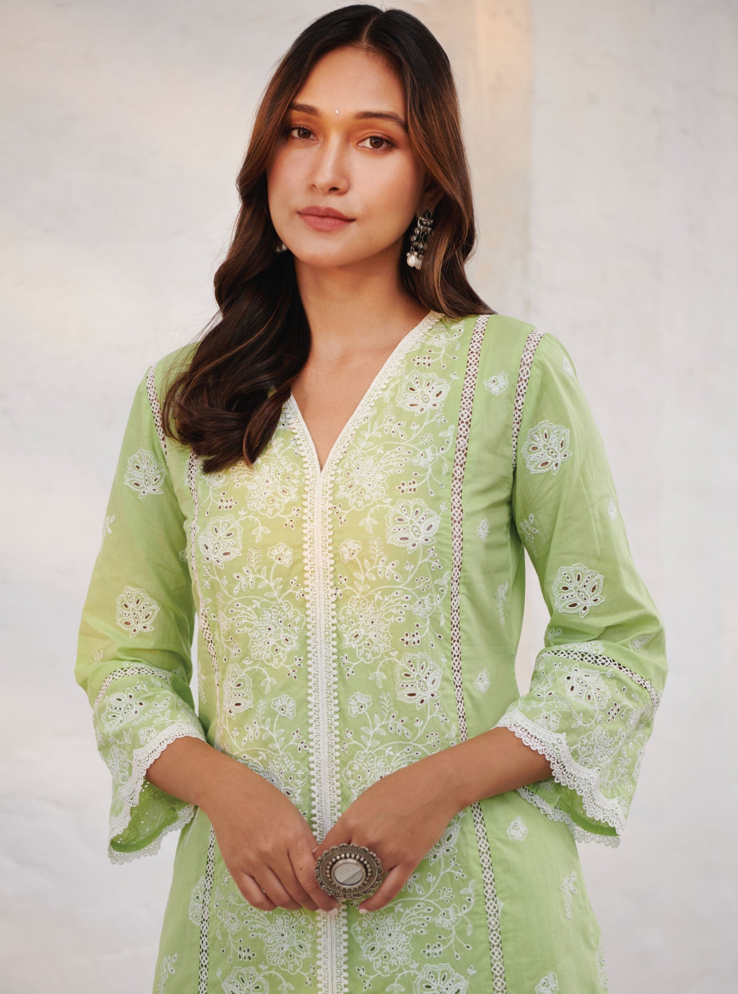 Chester Supima Cotton Green Kurta Set