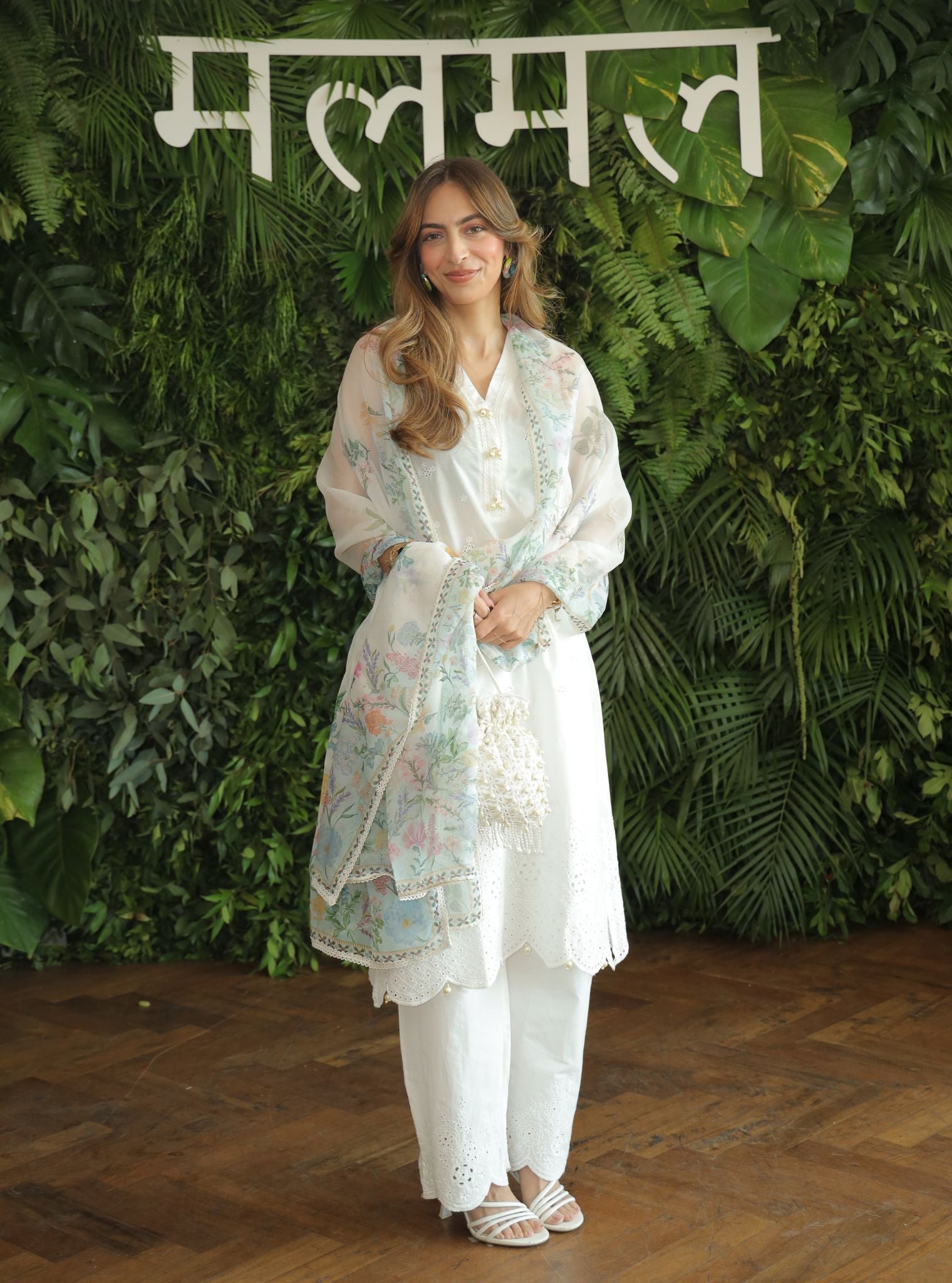 Kora Supima Cotton White Kurta Set