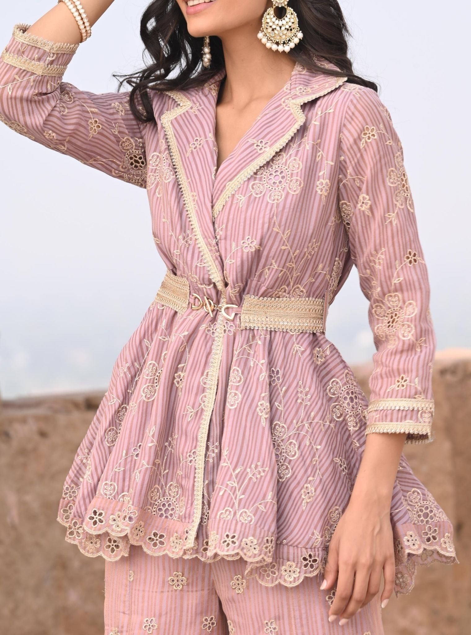 Chashni Banarsi Lilac Co-ord Set