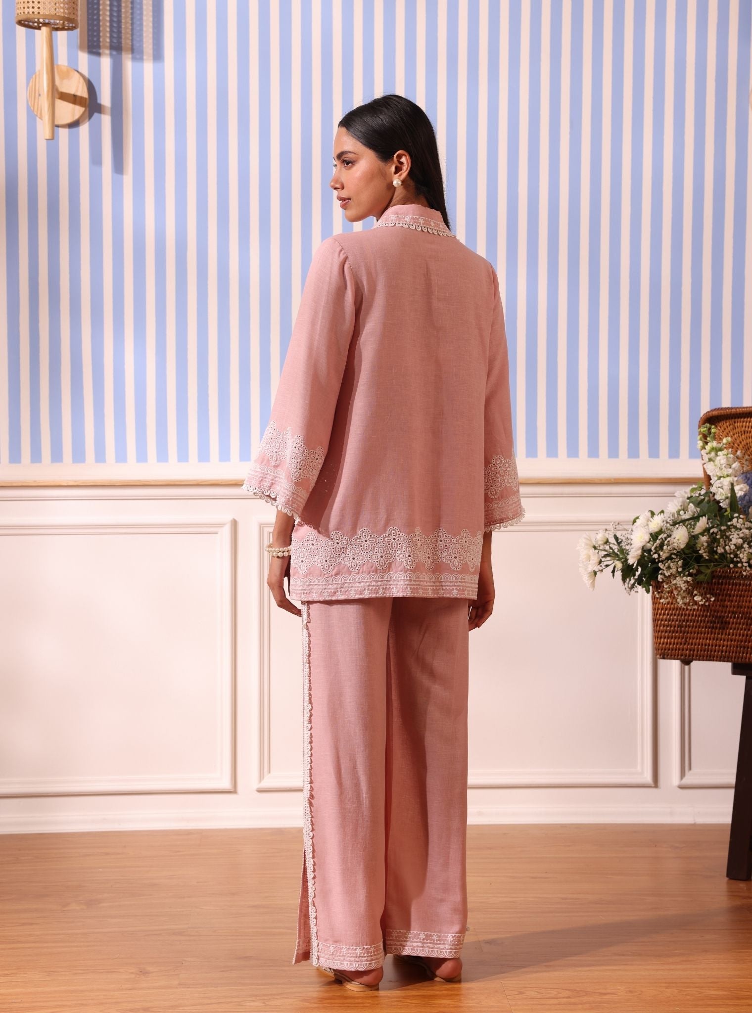 Ragnar Linen Pink Co-ord Set