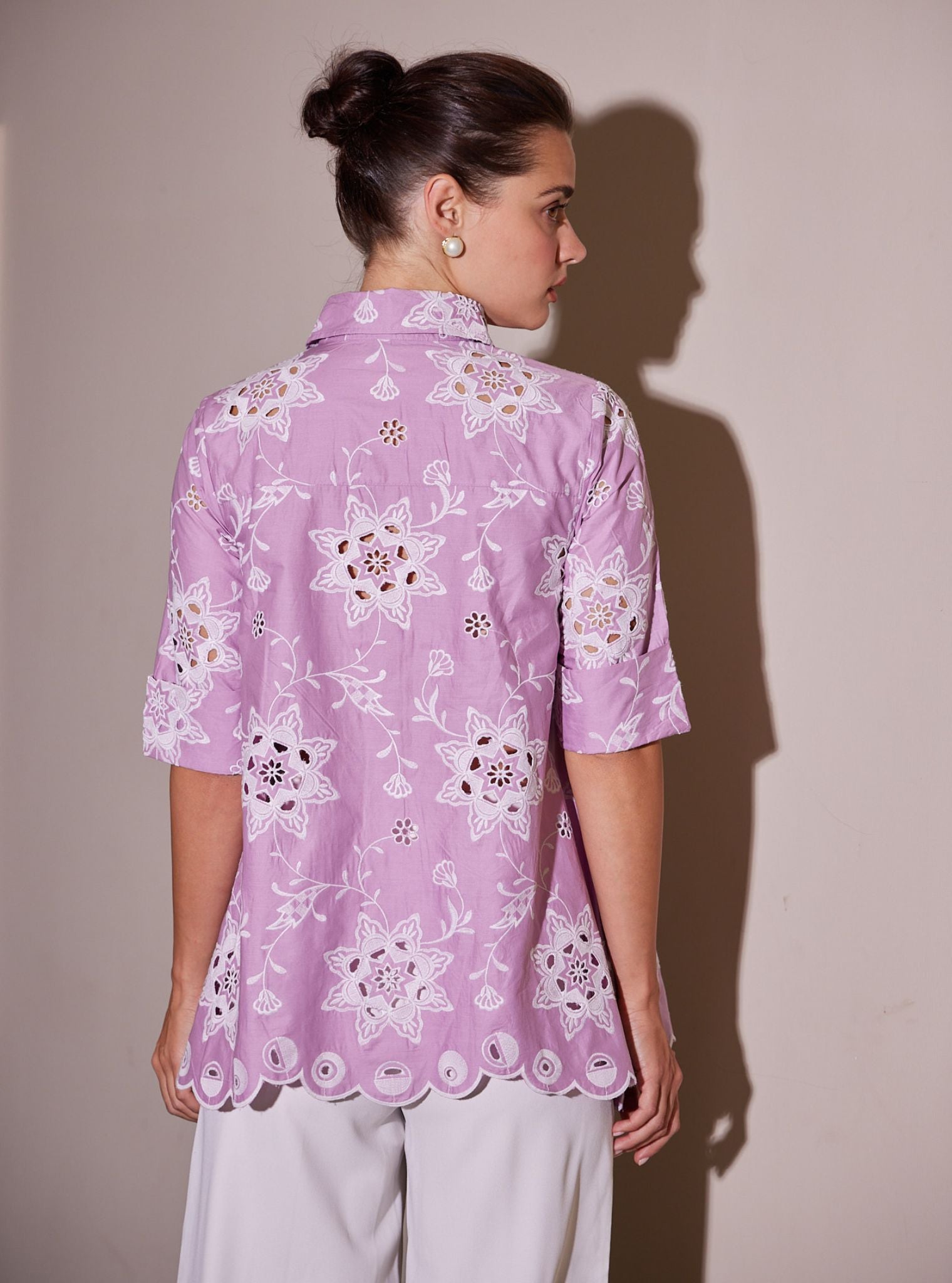 Eve Iconic Supima Cotton Lilac Shirt