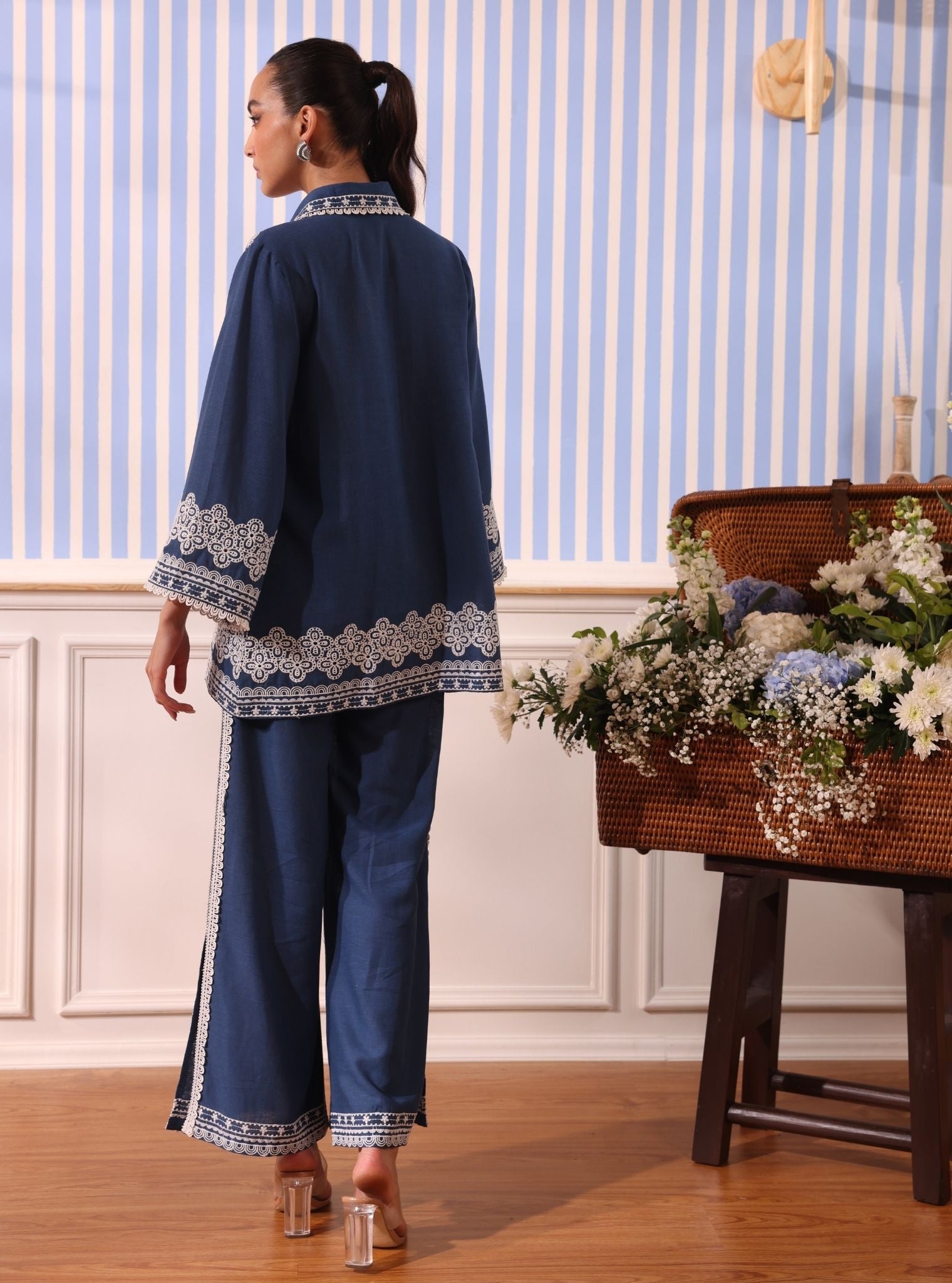 Ragnar Linen Navy Co-ord Set