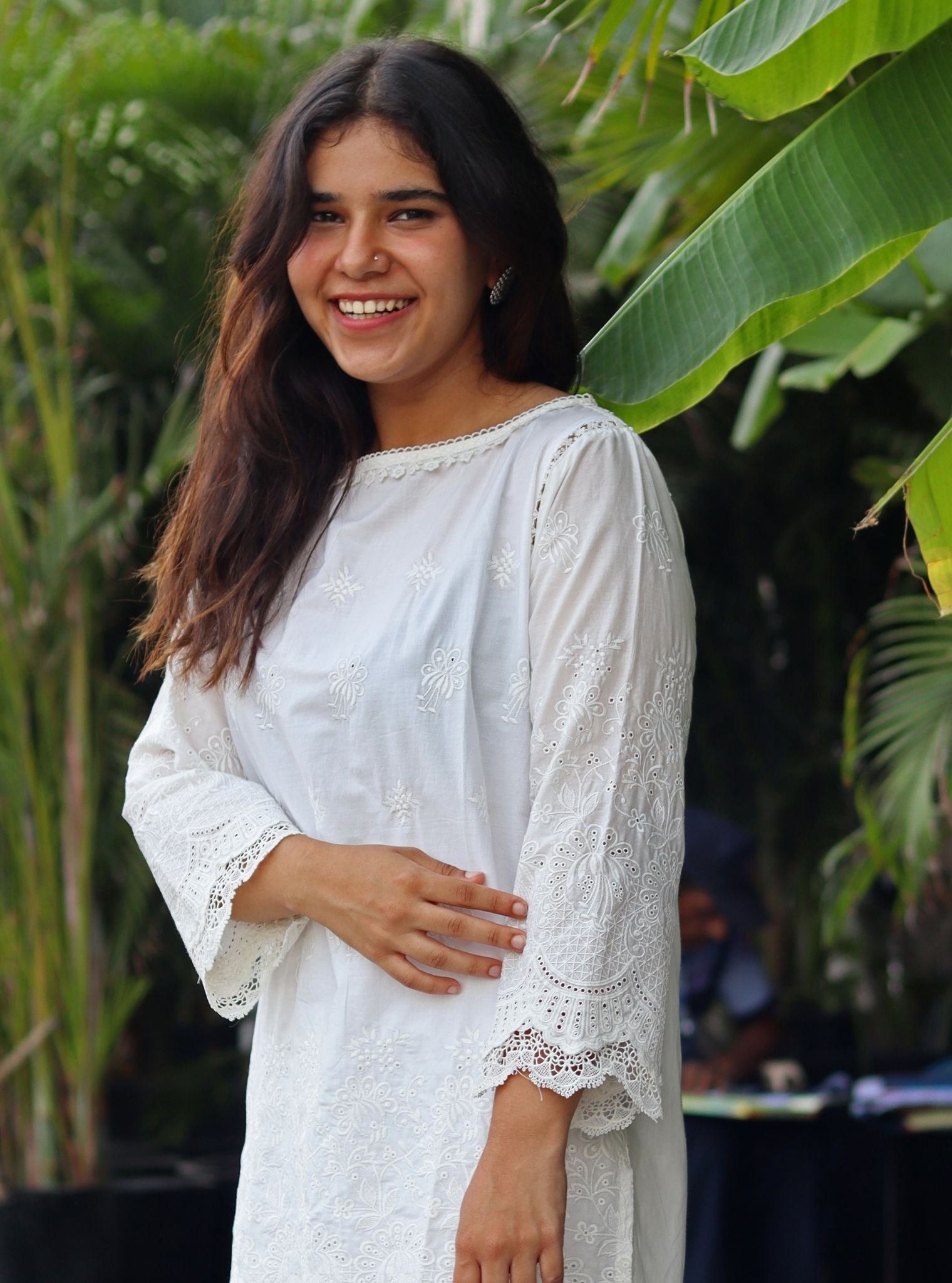 Darla Supima Cotton White Co-ord Set