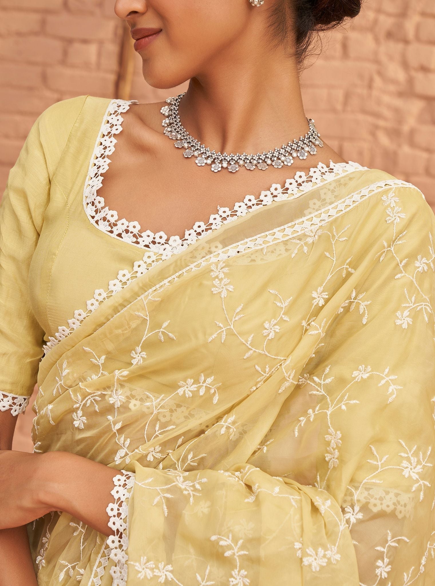 Romance Organza Lime Saree