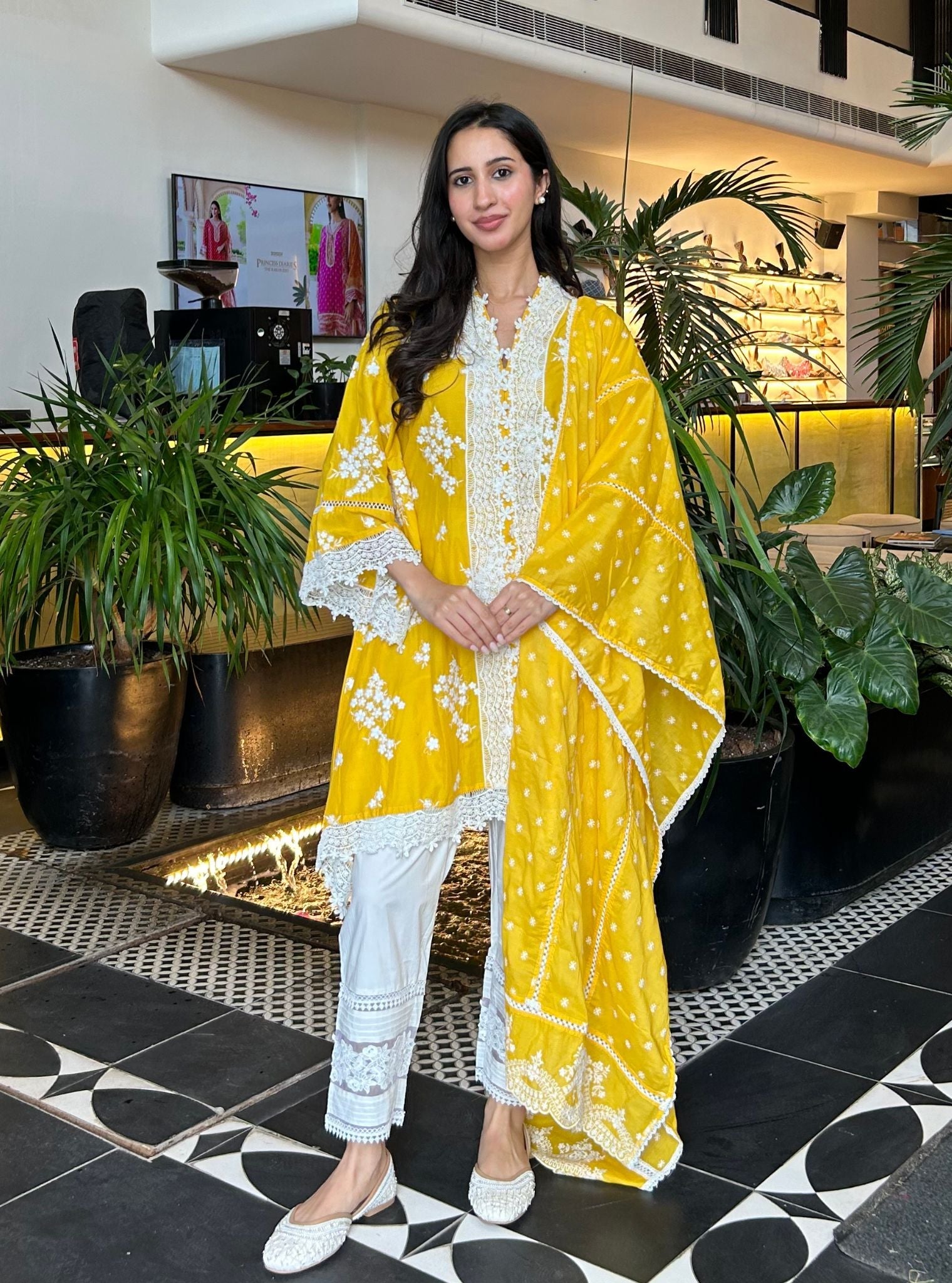 Livia Supima Cotton Yellow Kurta with New Pintuck Pant