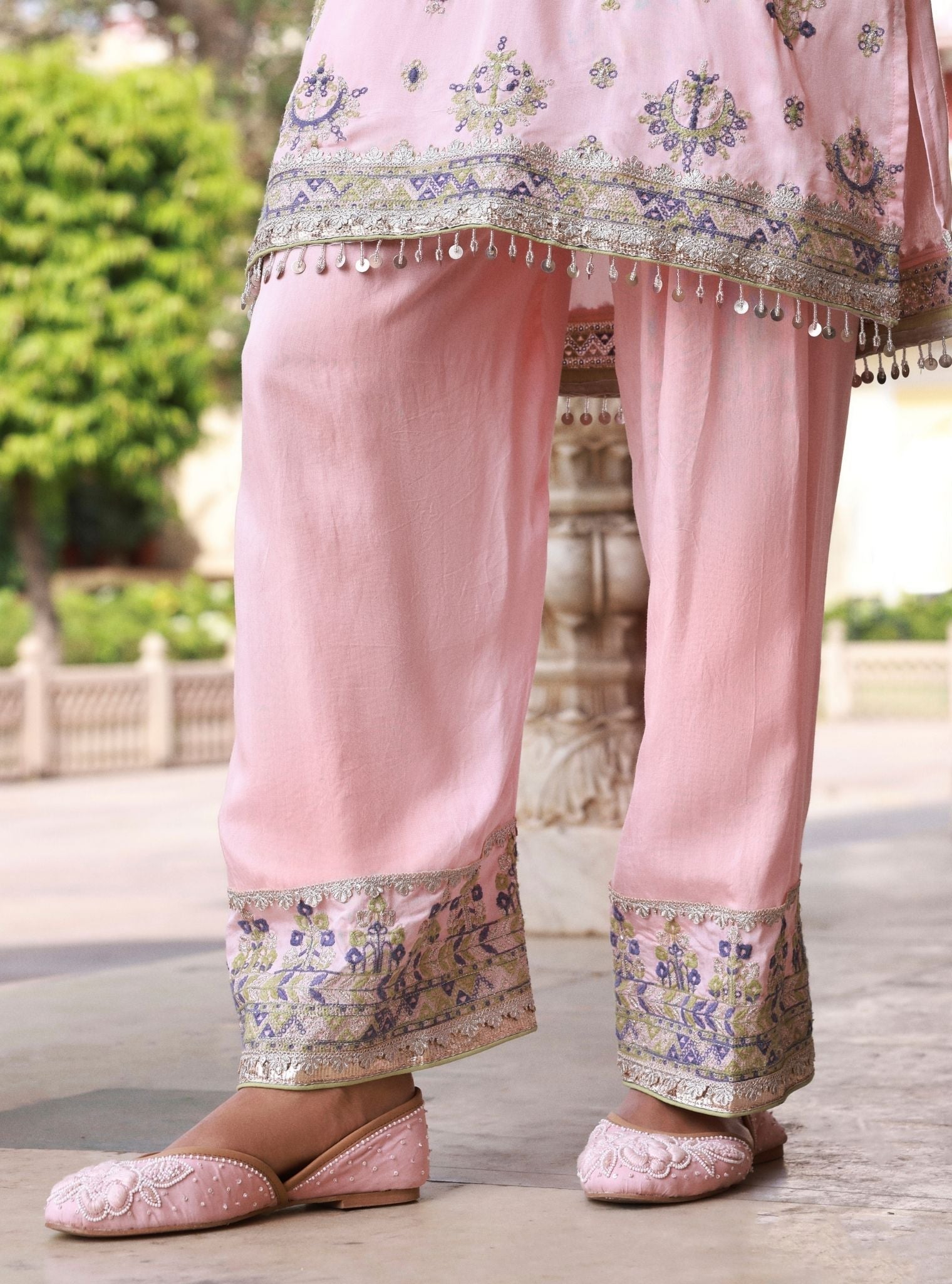 Noreya Lawn Pink Kurta With Farshi Salwar