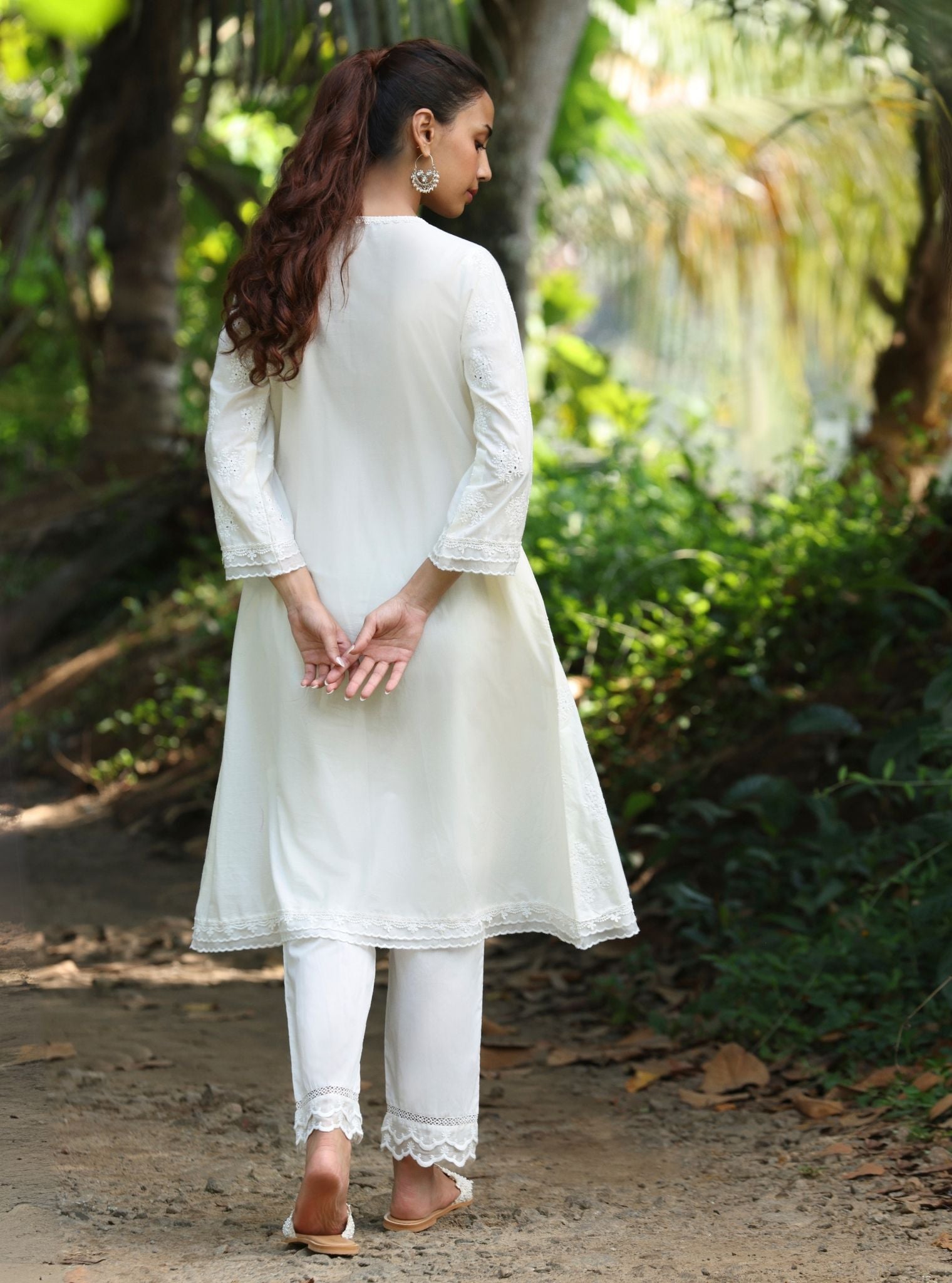 Sira Supima Cotton Stark White Kurta With Yara Pant
