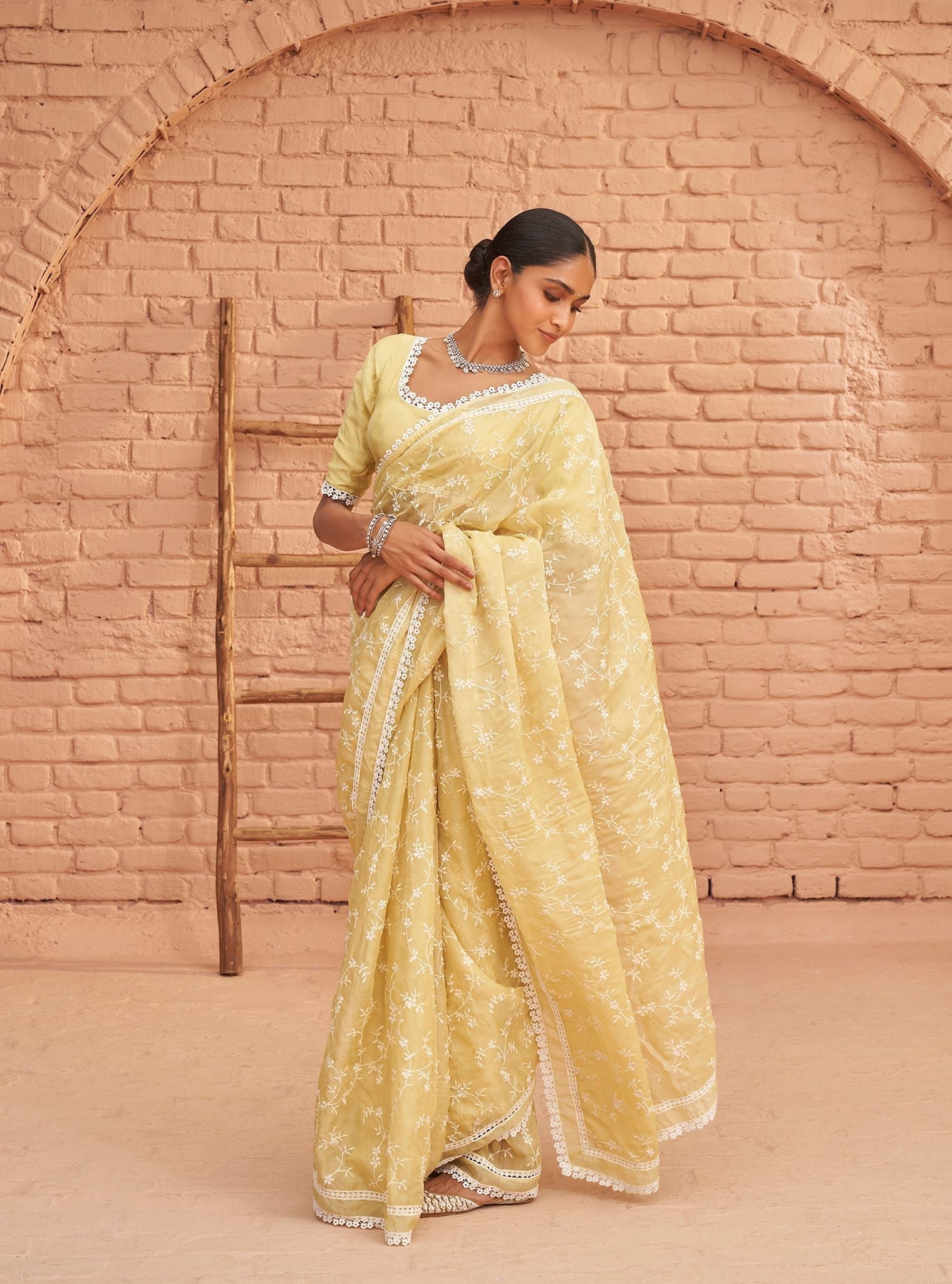 Romance Organza Lime Saree