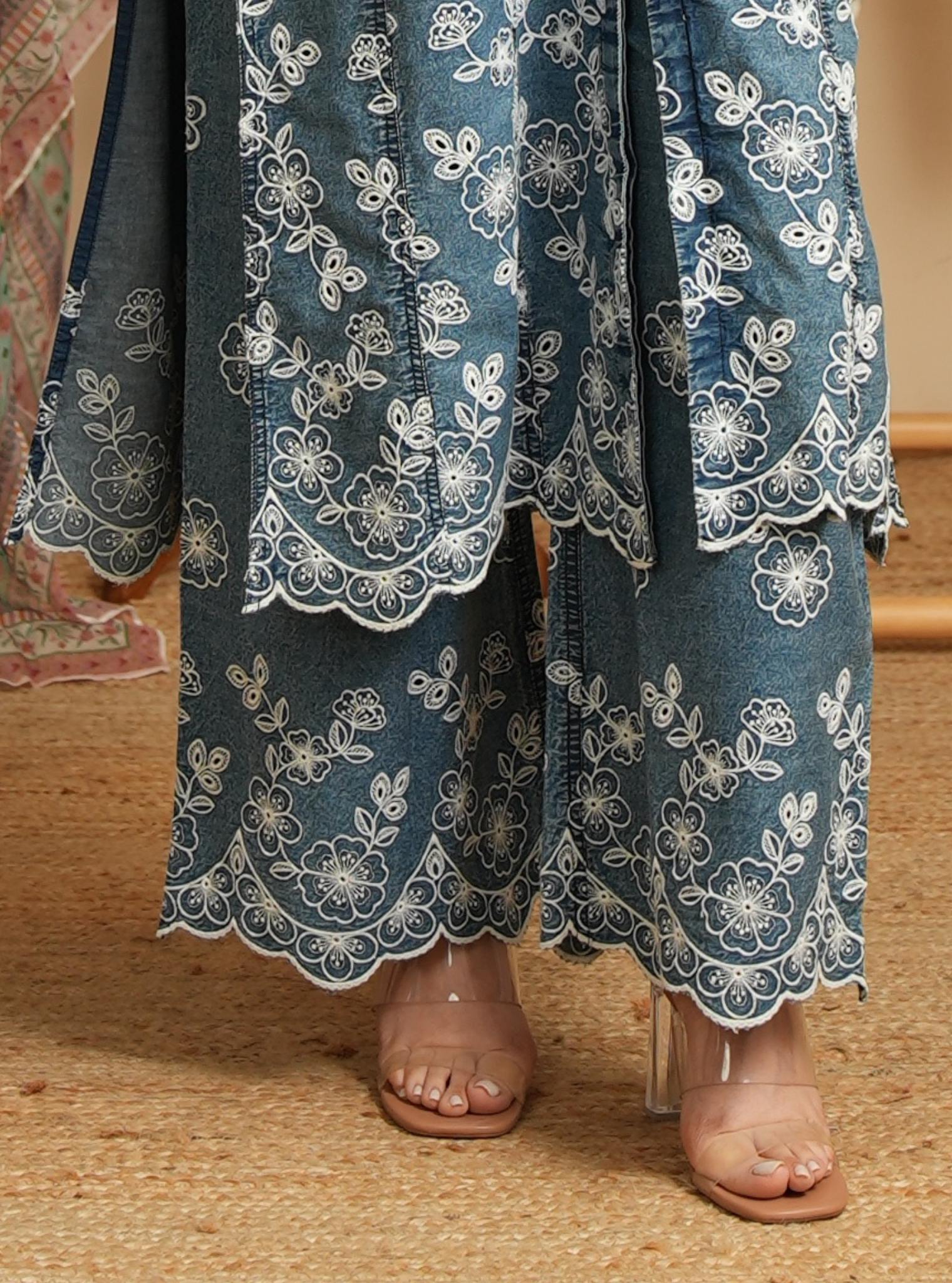 Ondra Denim Blue Kurta Set