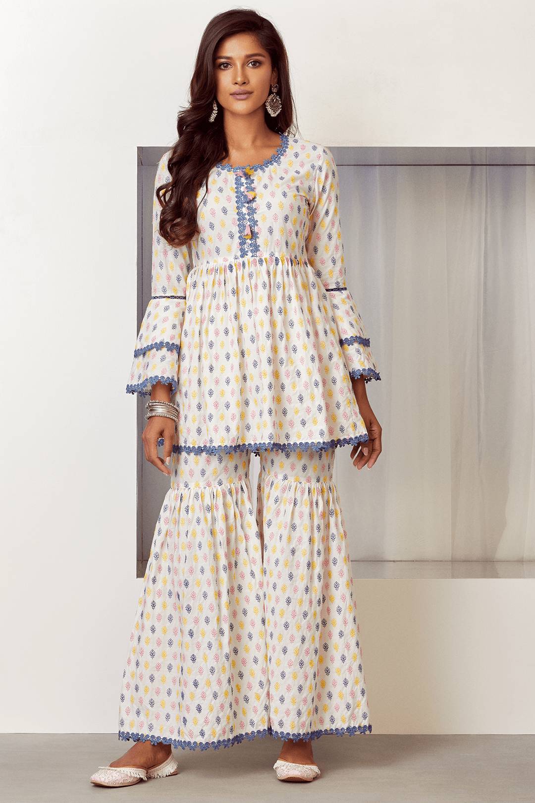 Alpine Supima Cotton Kurta with Sharara Set