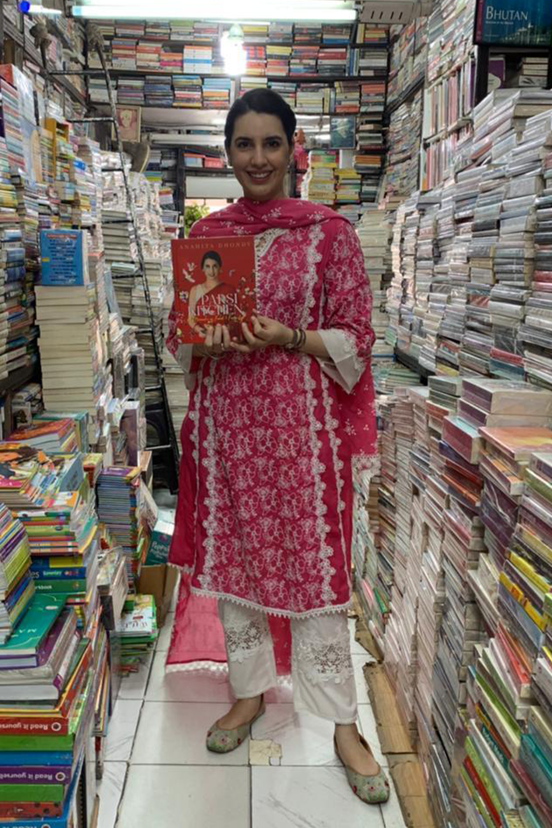 Mulmul Supima Cotton Vireo Fuchsia Kurta