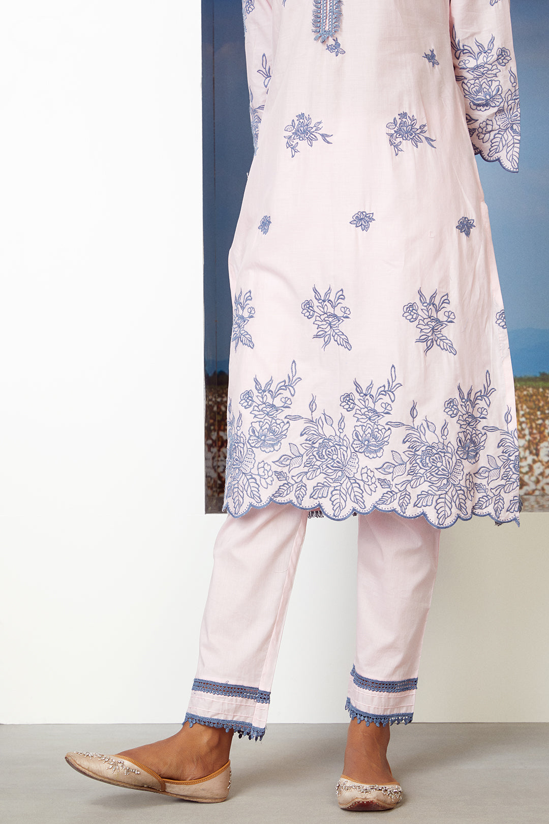 Azure Supima Cotton Kurta Set