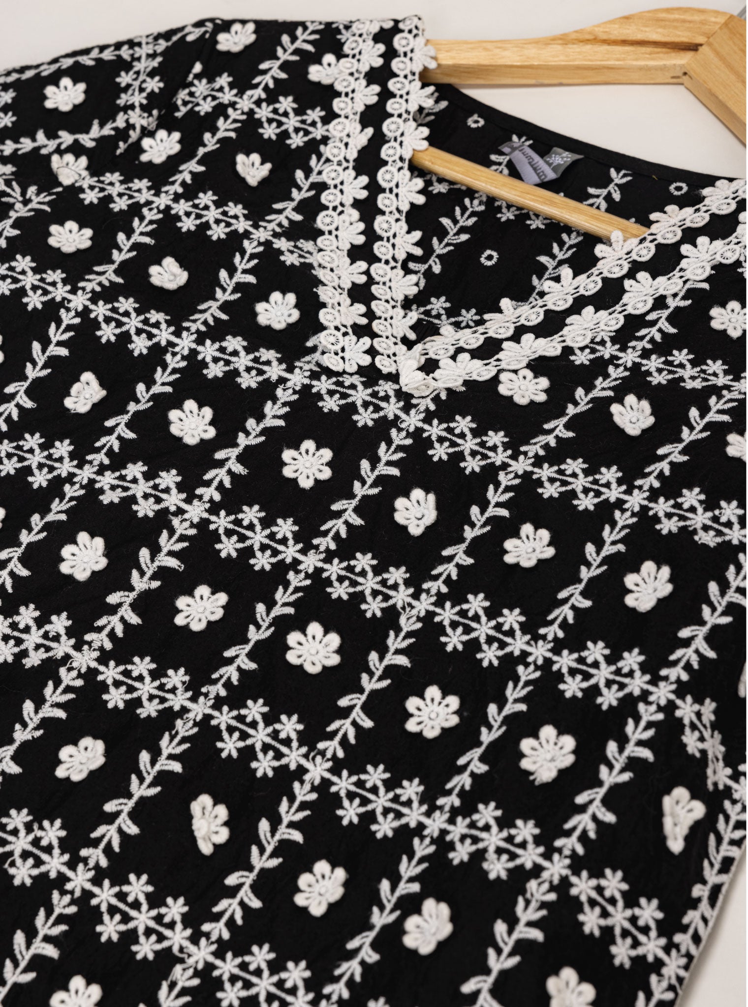 Cove Supima Cotton Black Top with Pant Set