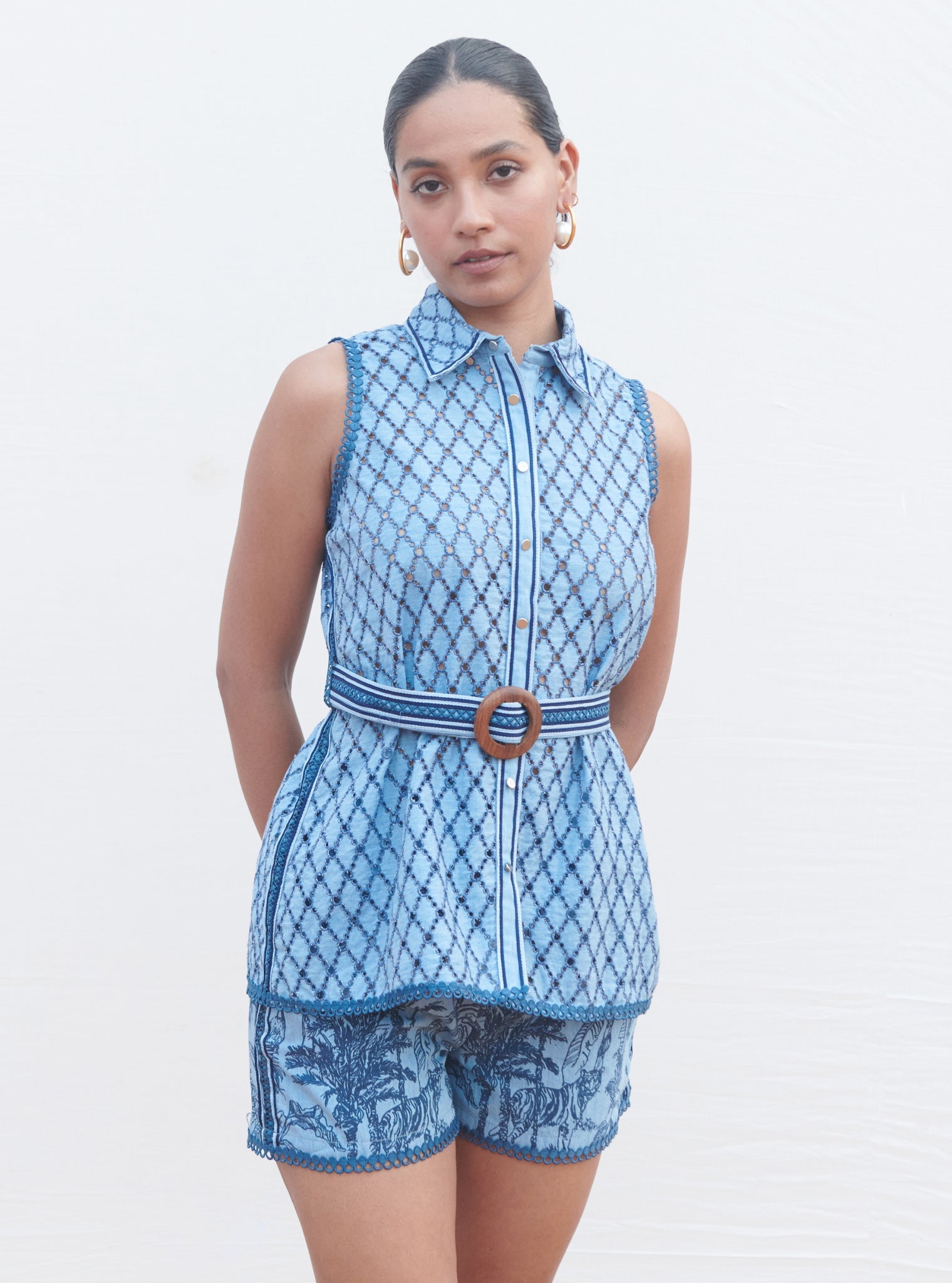 Flynn Denim Light Blue Co-ord Set