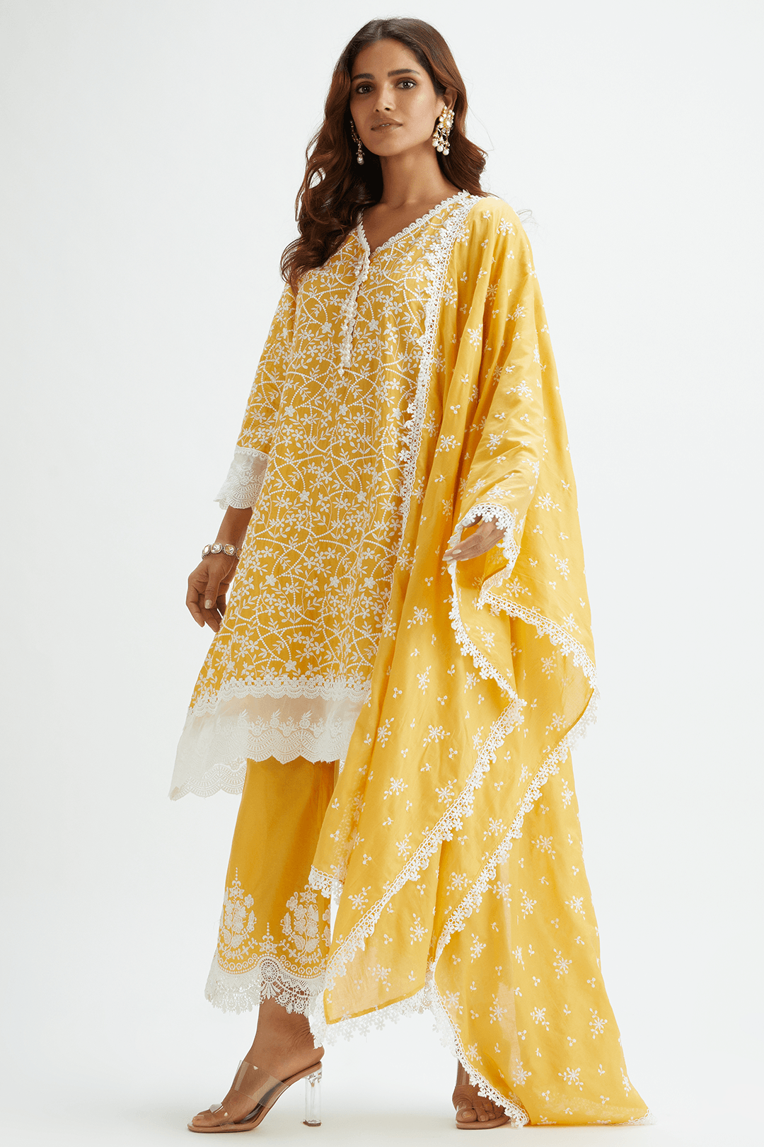 Humming Bird Mustard Kurta