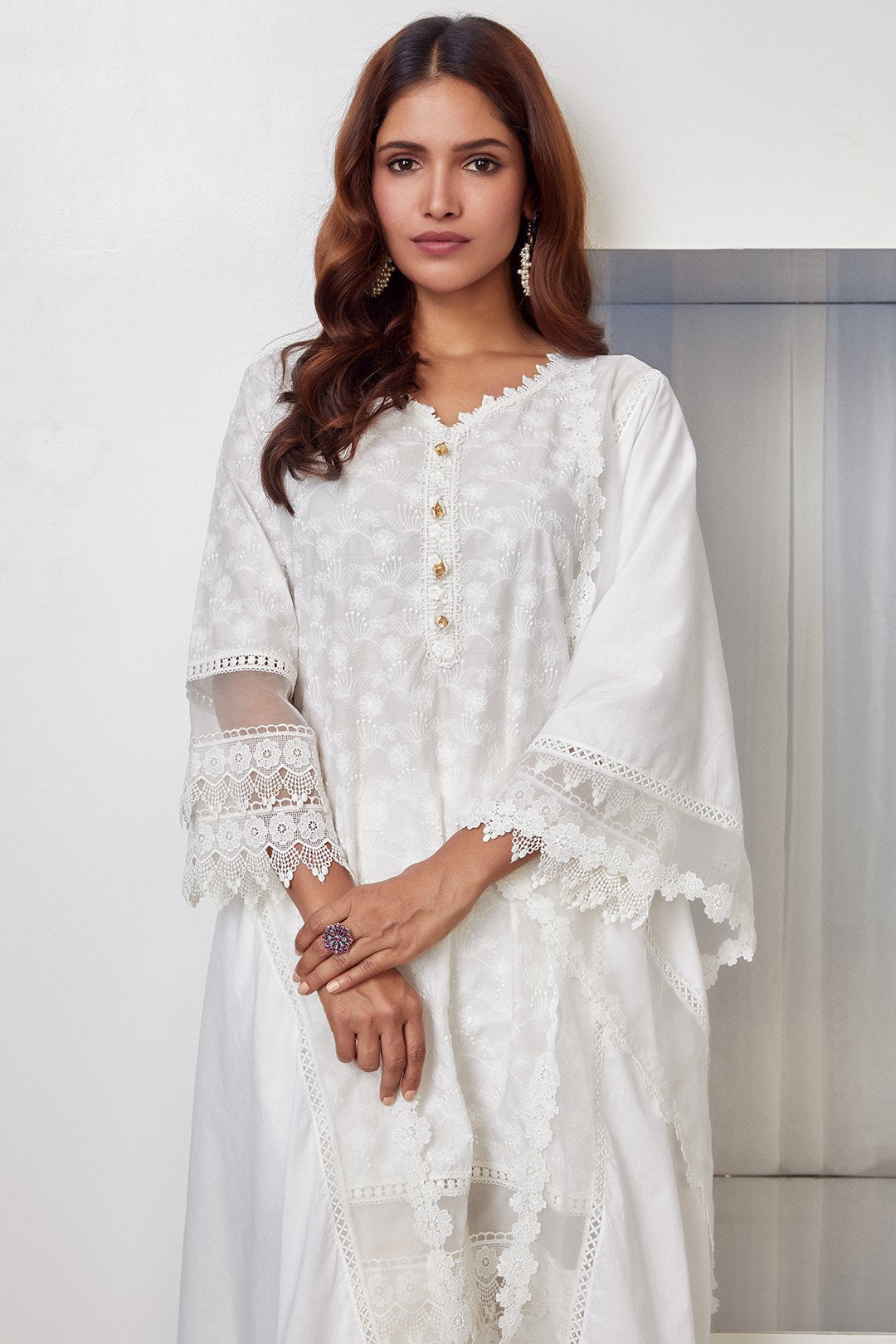Ivy Supima Cotton White Kurta Set