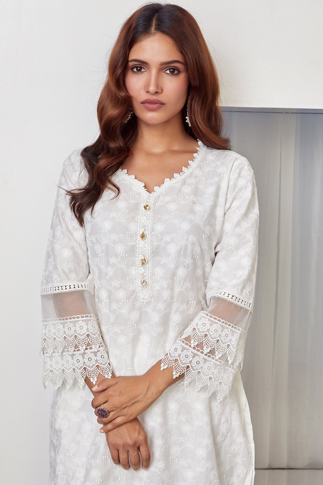 Ivy Supima Cotton White Kurta Set